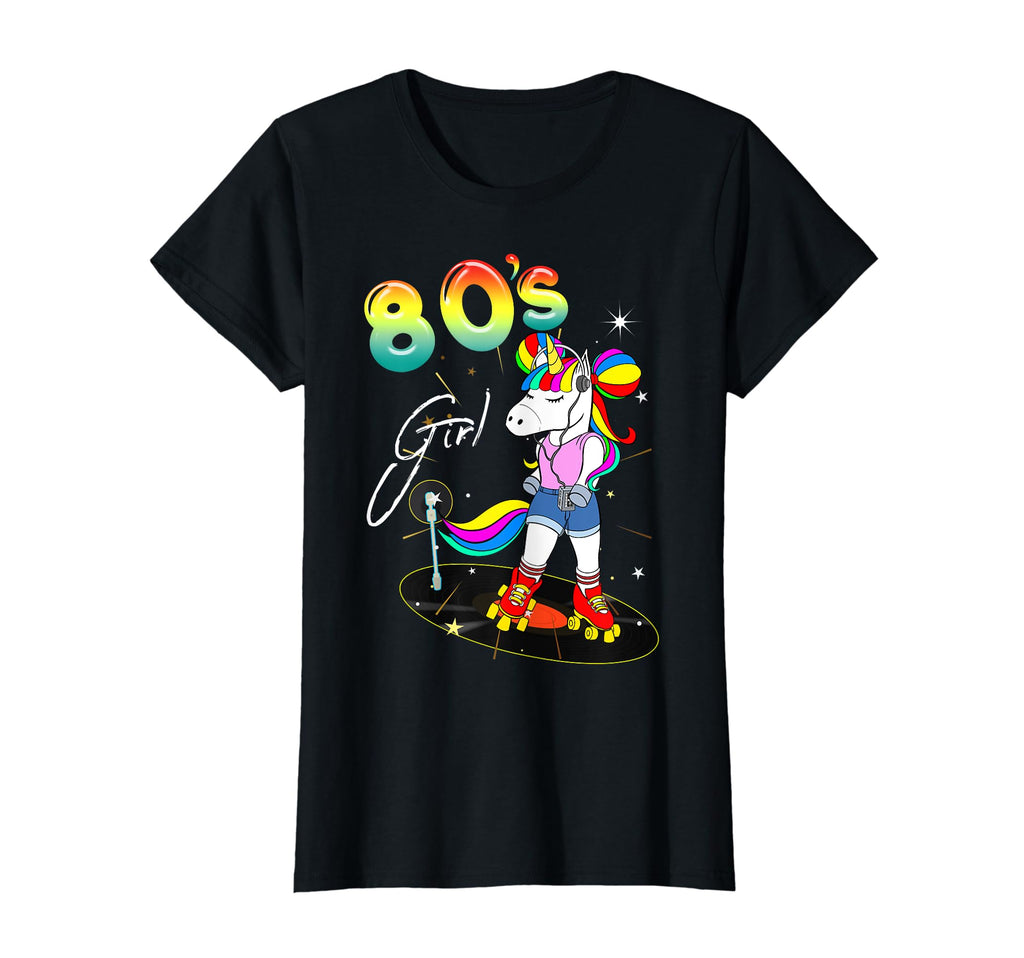 80S Costume Unicorn Roller Skate Music T-Shirt - Novelty Apparel Unisex - T-Shirt, Sweatshirt, Hoodie