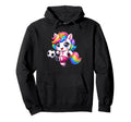 Kawaii Unicorn Playing Soccer Cartoon Hoodie - Streetwear Style for Adults - T-Shirt, Sweatshirt, Hoodie