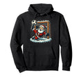 Santa Claus Soccer Goalie Sports Playing Snow Hoodie - Graphic Print Unisex - T-Shirt, Sweatshirt, Hoodie