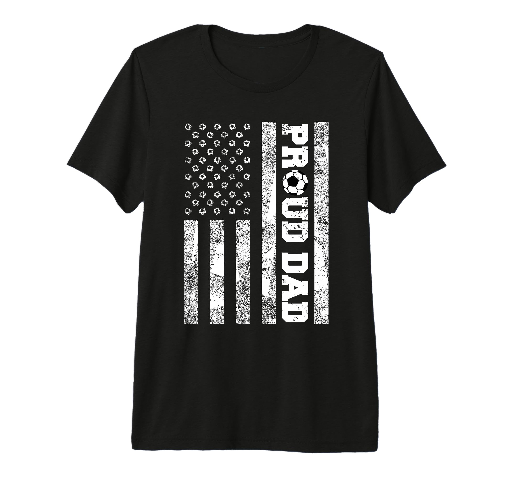 Mens Proud Dad American Distressed T-Shirt - Unique Graphic for Adults - T-Shirt, Sweatshirt, Hoodie