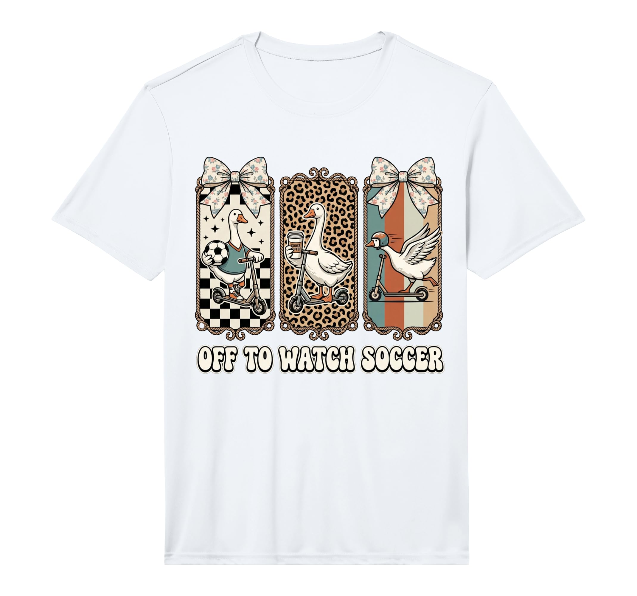 Off To Watch Soccer Silly Goose Funny T-Shirt - Minimalist Print Unisex - T-Shirt, Sweatshirt, Hoodie