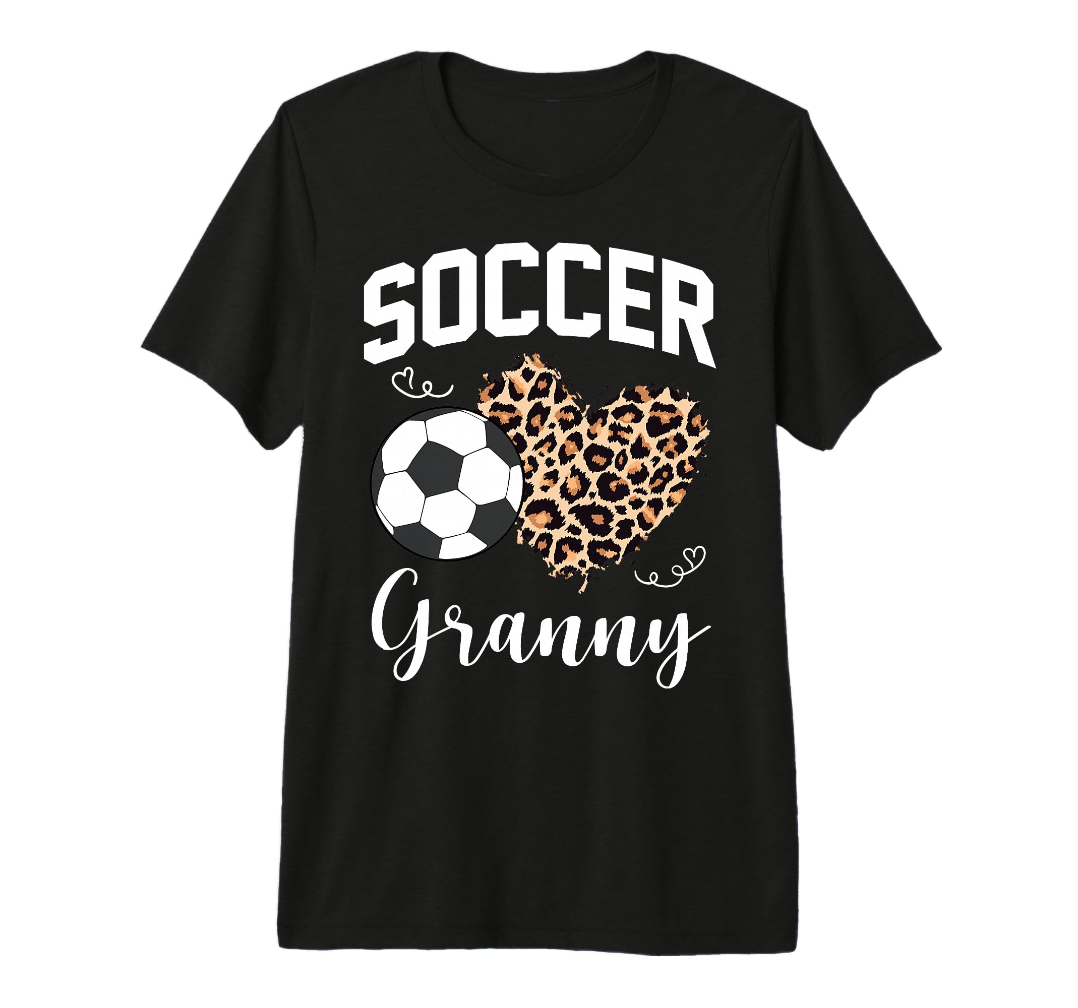 Soccer Granny Heart Leopard Mom T-Shirt - Novelty Apparel Men Women - T-Shirt, Sweatshirt, Hoodie