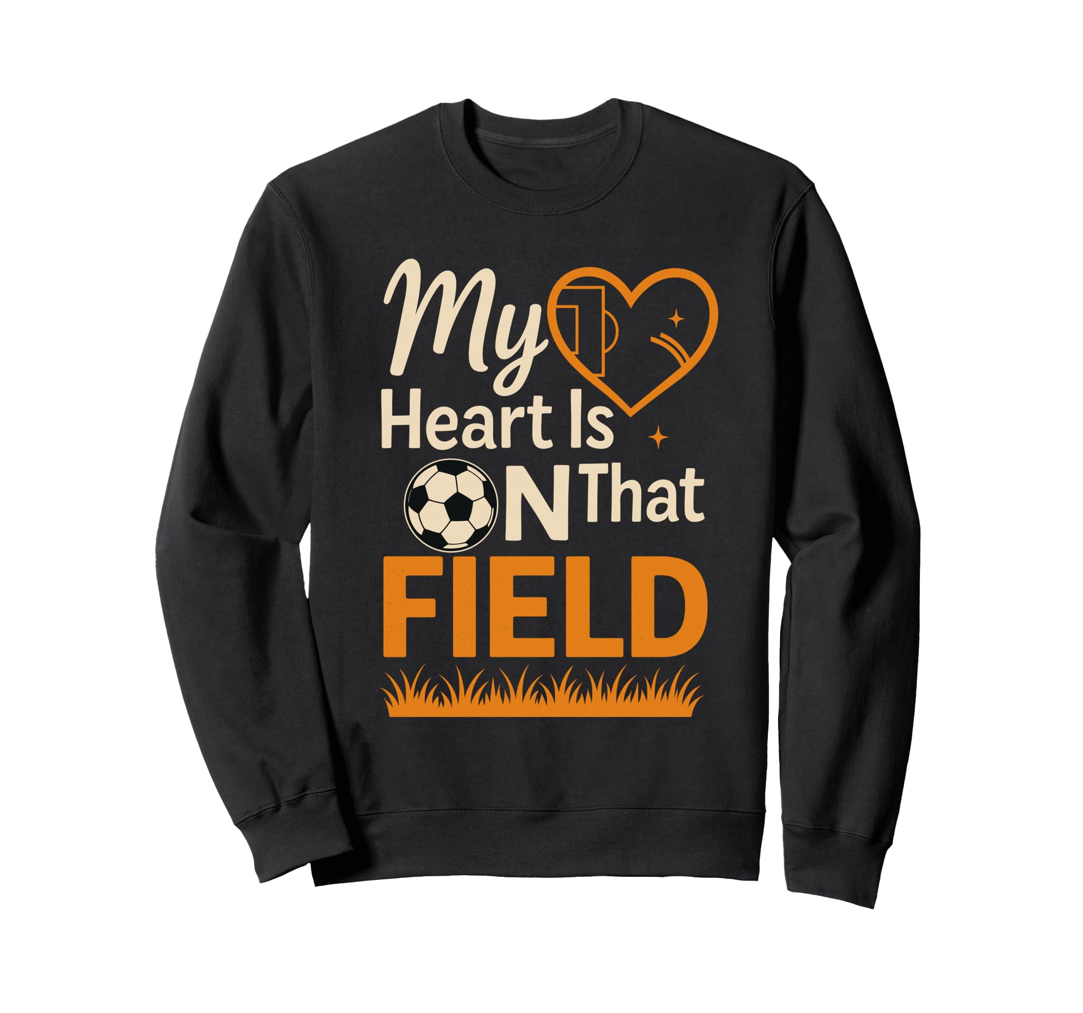 My Heart Is That Field Soccer Mom Sweatshirt - Custom Art Print Men Women - T-Shirt, Sweatshirt, Hoodie