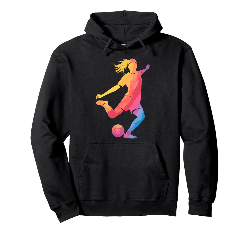 Colorful Football Sport Game Watercolor Hoodie - Novelty Apparel Men Women - T-Shirt, Sweatshirt, Hoodie