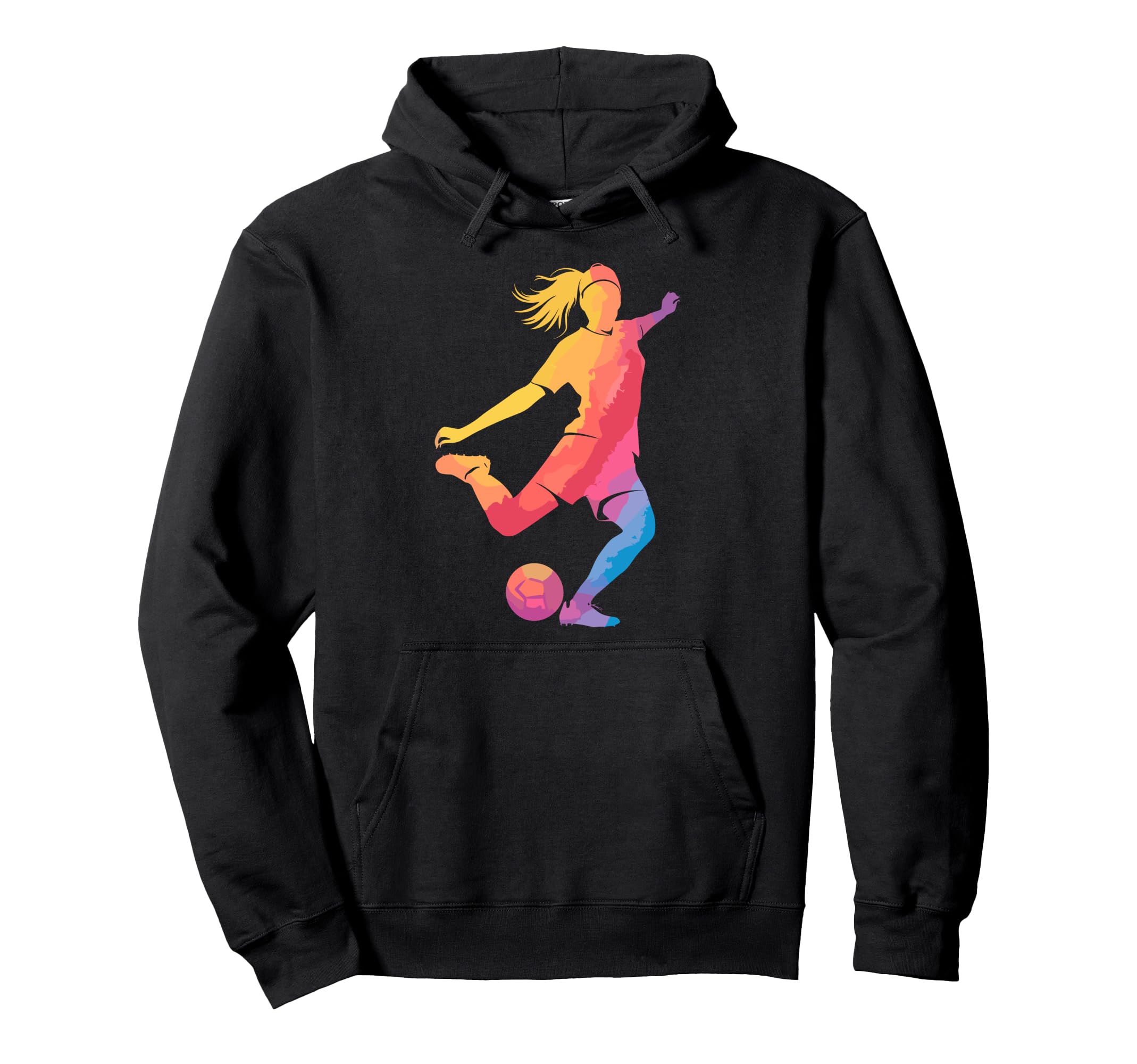 Colorful Football Sport Game Watercolor Hoodie - Novelty Apparel Men Women - T-Shirt, Sweatshirt, Hoodie