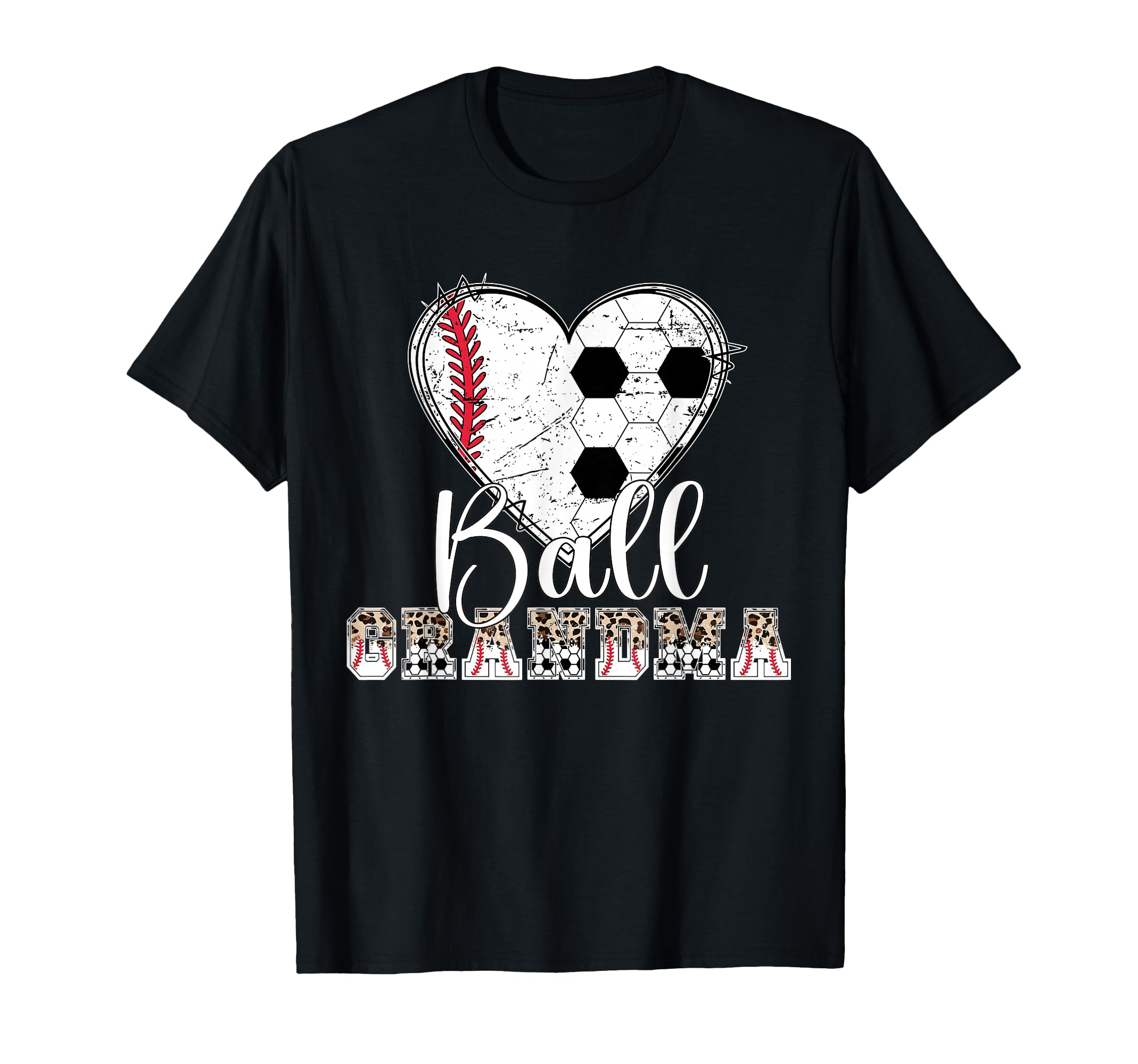 Ball Grandma Heart Soccer T-Shirt - Casual Everyday Wear Men Women - T-Shirt, Sweatshirt, Hoodie