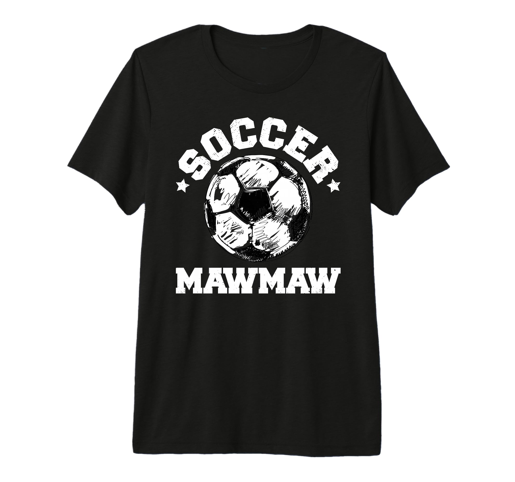 Soccer Mawmaw Soccer Ball Distressed Funny T-Shirt - Unique Graphic Unisex - T-Shirt, Sweatshirt, Hoodie