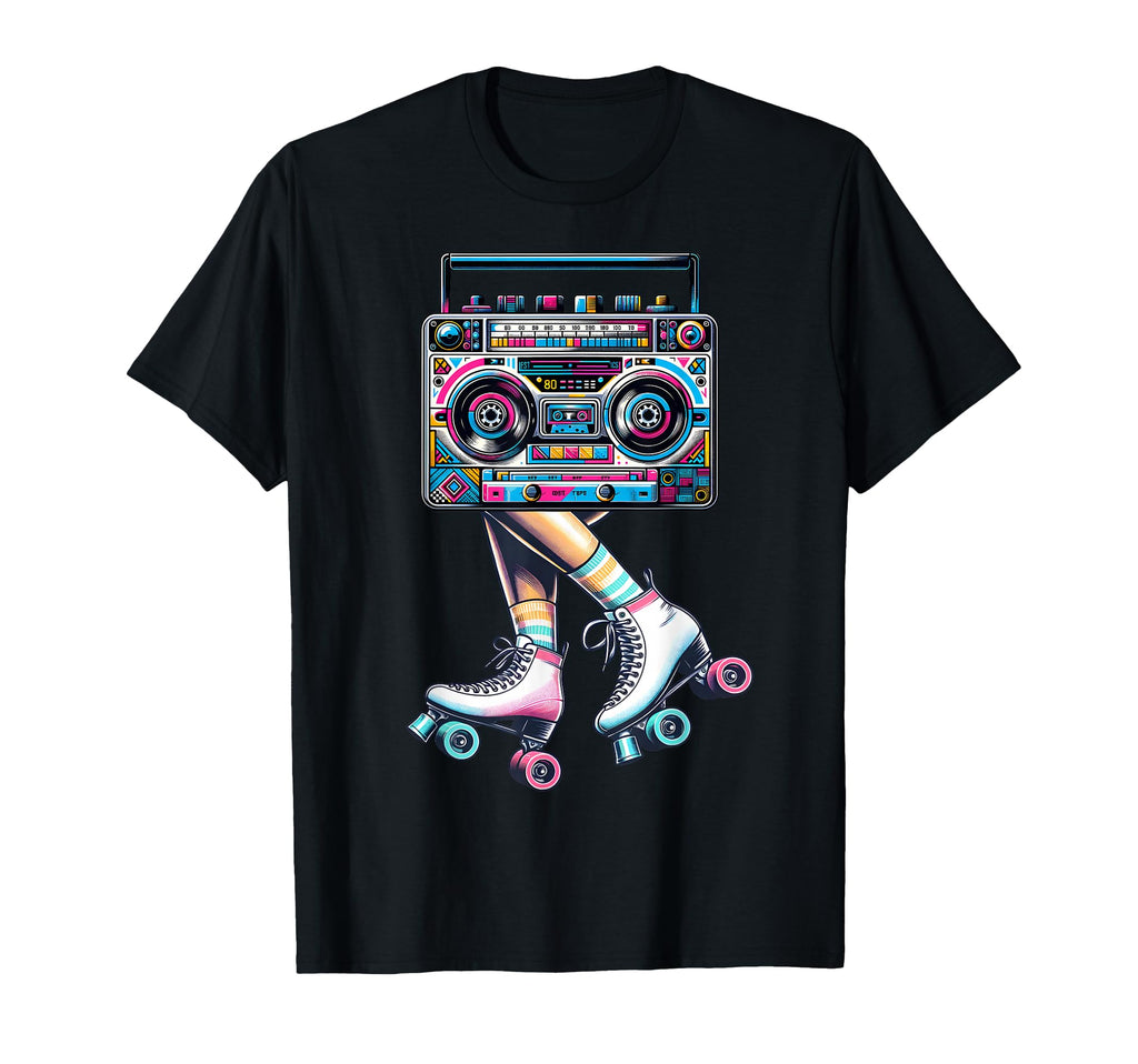 Rollerskates 80S 90S Disco Skating Funny T-Shirt - Unique Graphic Unisex - T-Shirt, Sweatshirt, Hoodie