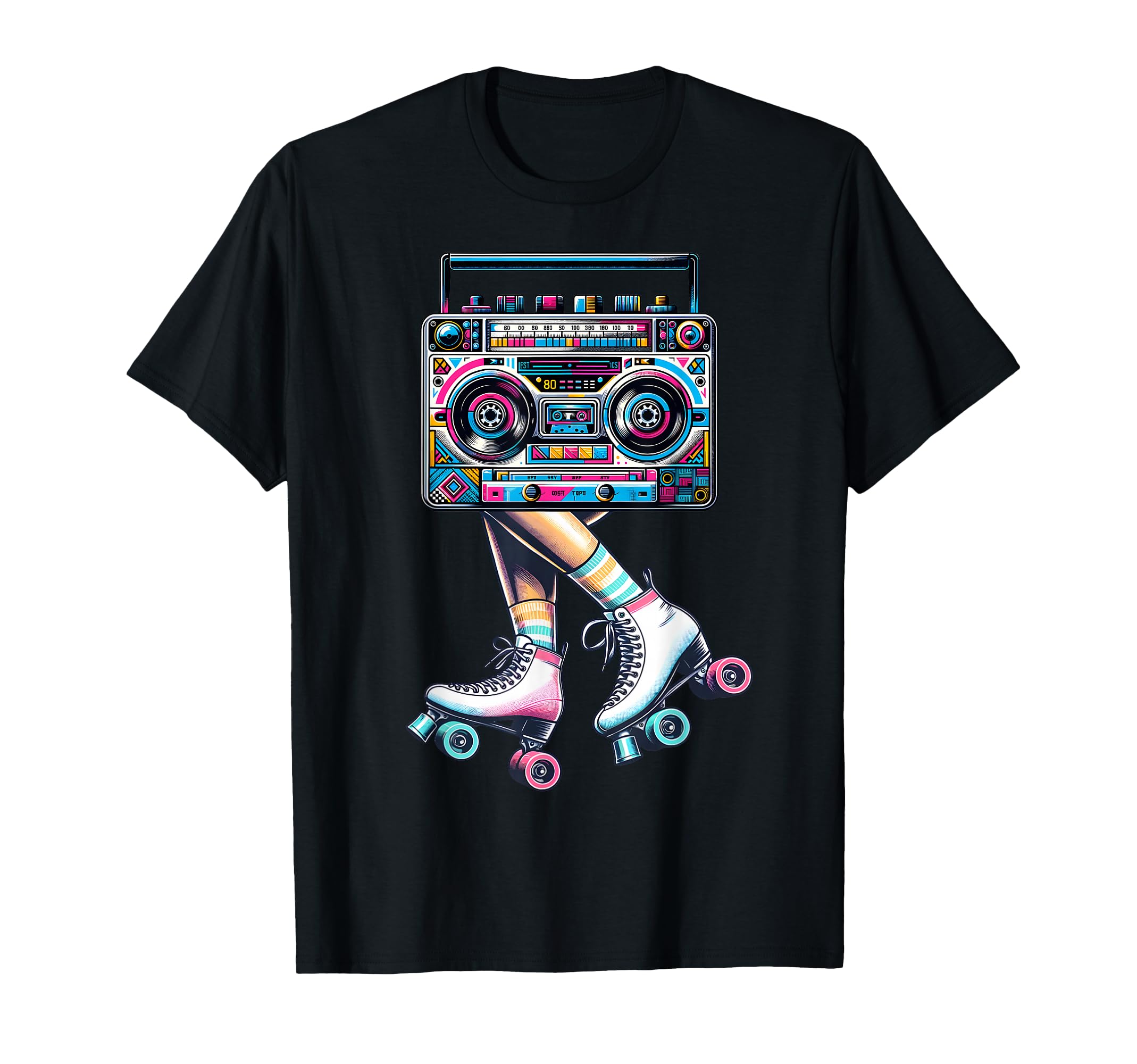 Rollerskates 80S 90S Disco Skating Funny T-Shirt - Unique Graphic Unisex - T-Shirt, Sweatshirt, Hoodie