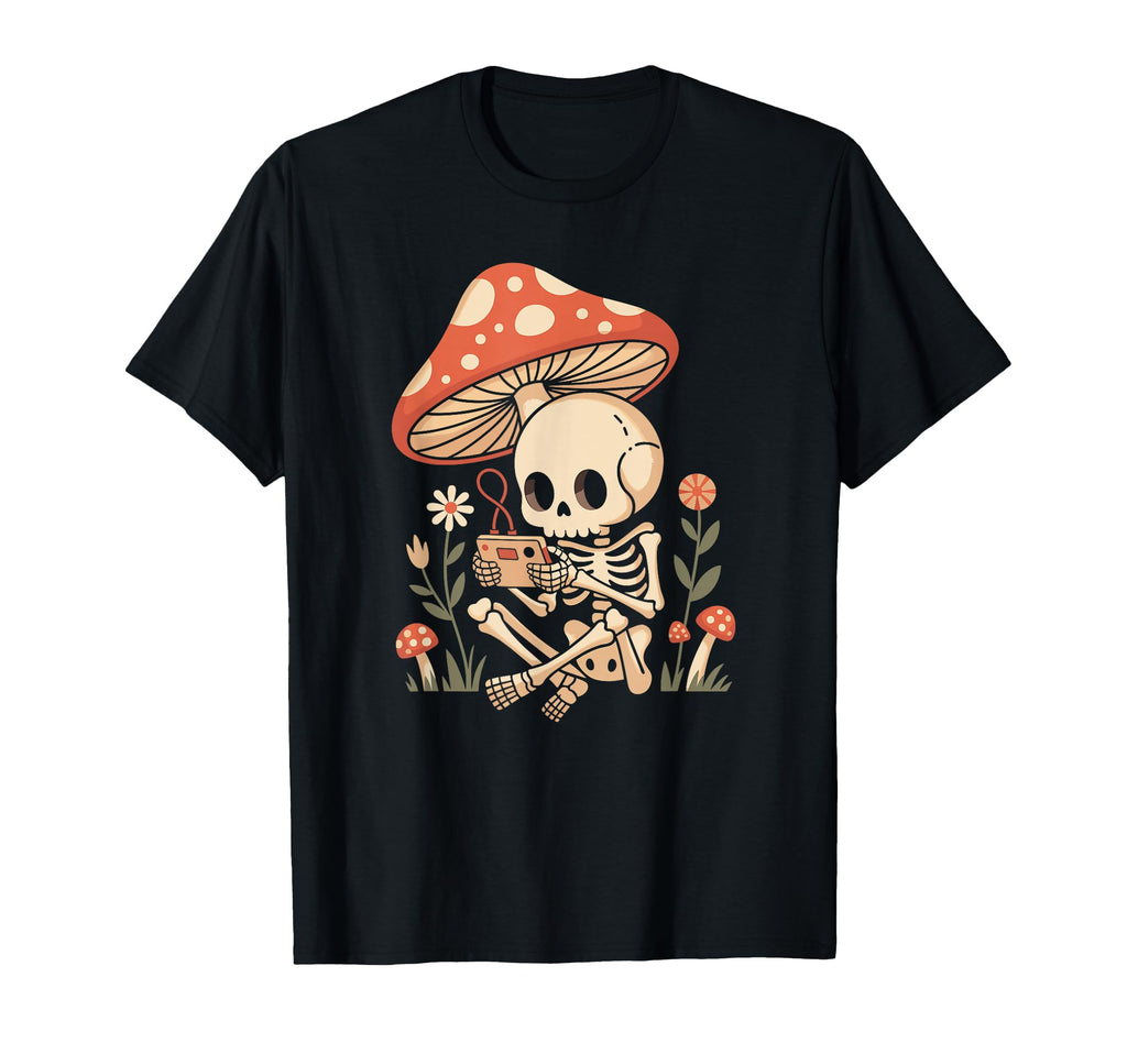 Spooky Fairycore Skeleton Gaming T-Shirt - Trendy Graphic for Adults - T-Shirt, Sweatshirt, Hoodie