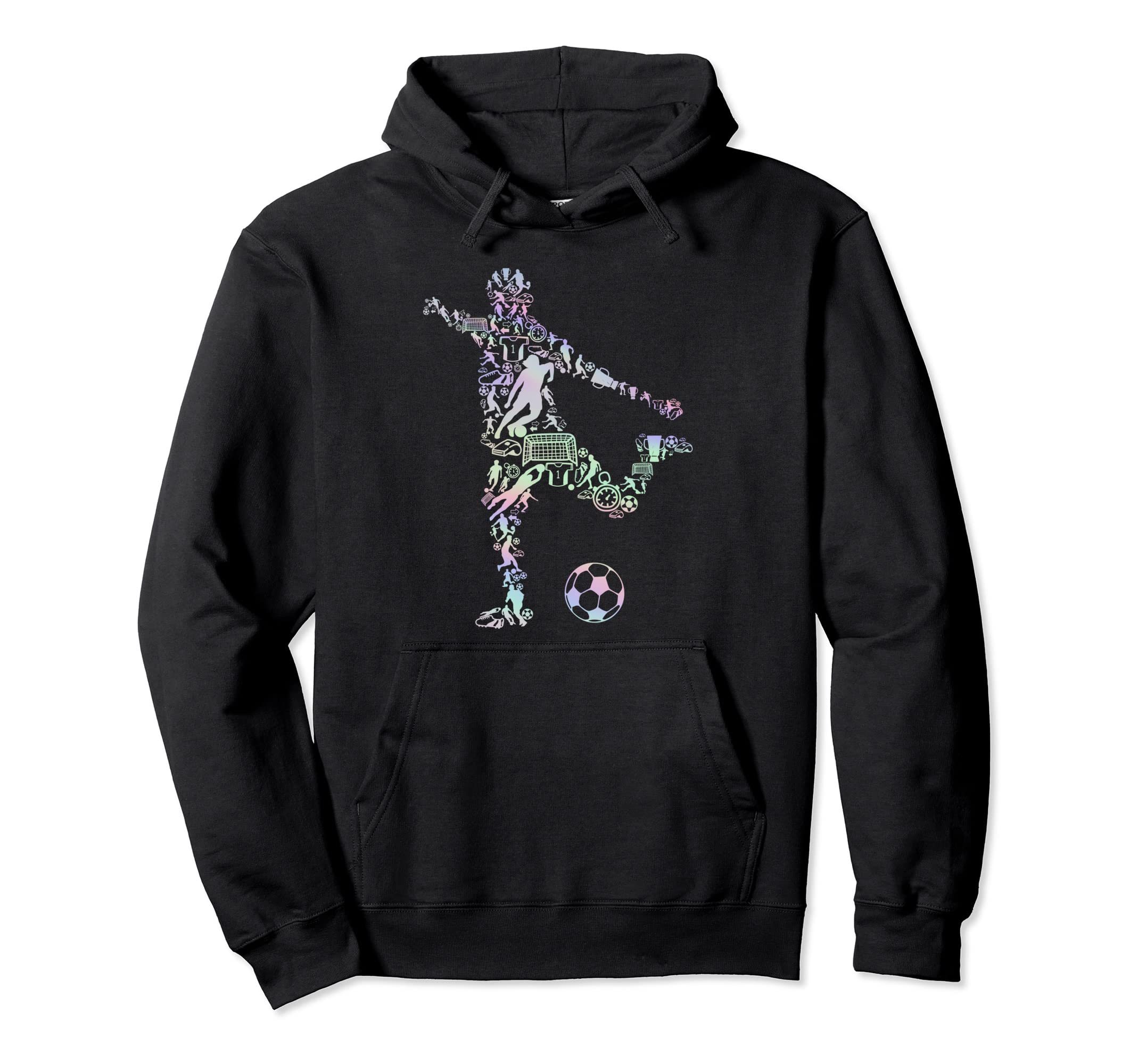 Pastel Soccer Sports Soccer Player Hoodie - Unique Graphic for Adults - T-Shirt, Sweatshirt, Hoodie