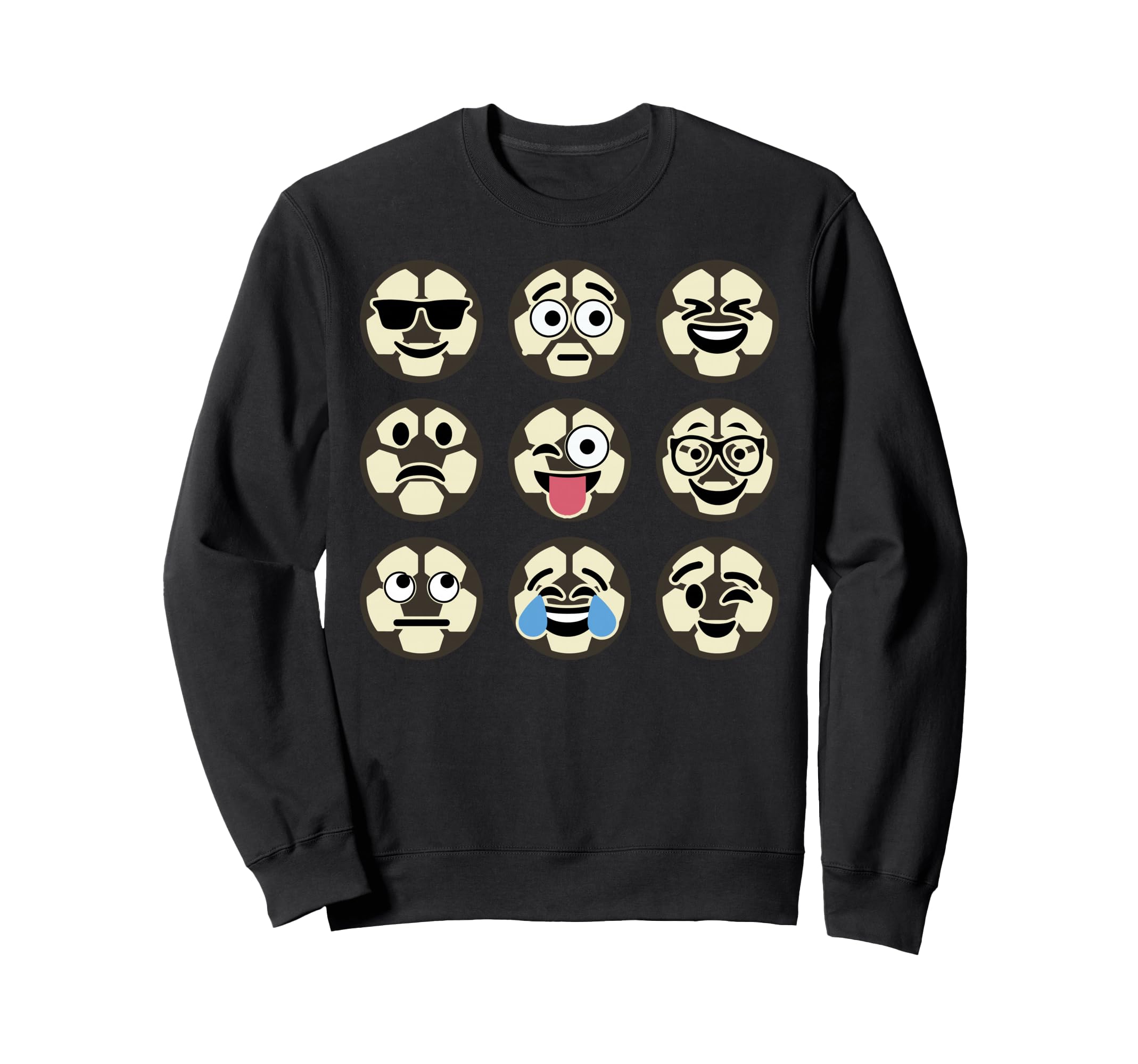 Funny Sports Soccer Emoticon Sweatshirt - Custom Art Print Unisex - T-Shirt, Sweatshirt, Hoodie