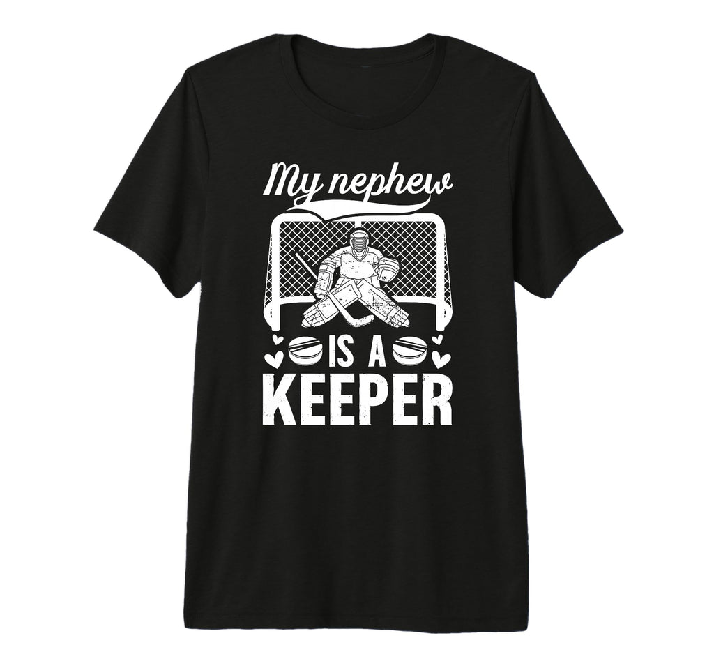 My Nephew Hockey Keeper Aunt Hockey T-Shirt - Minimalist Print for Adults - T-Shirt, Sweatshirt, Hoodie