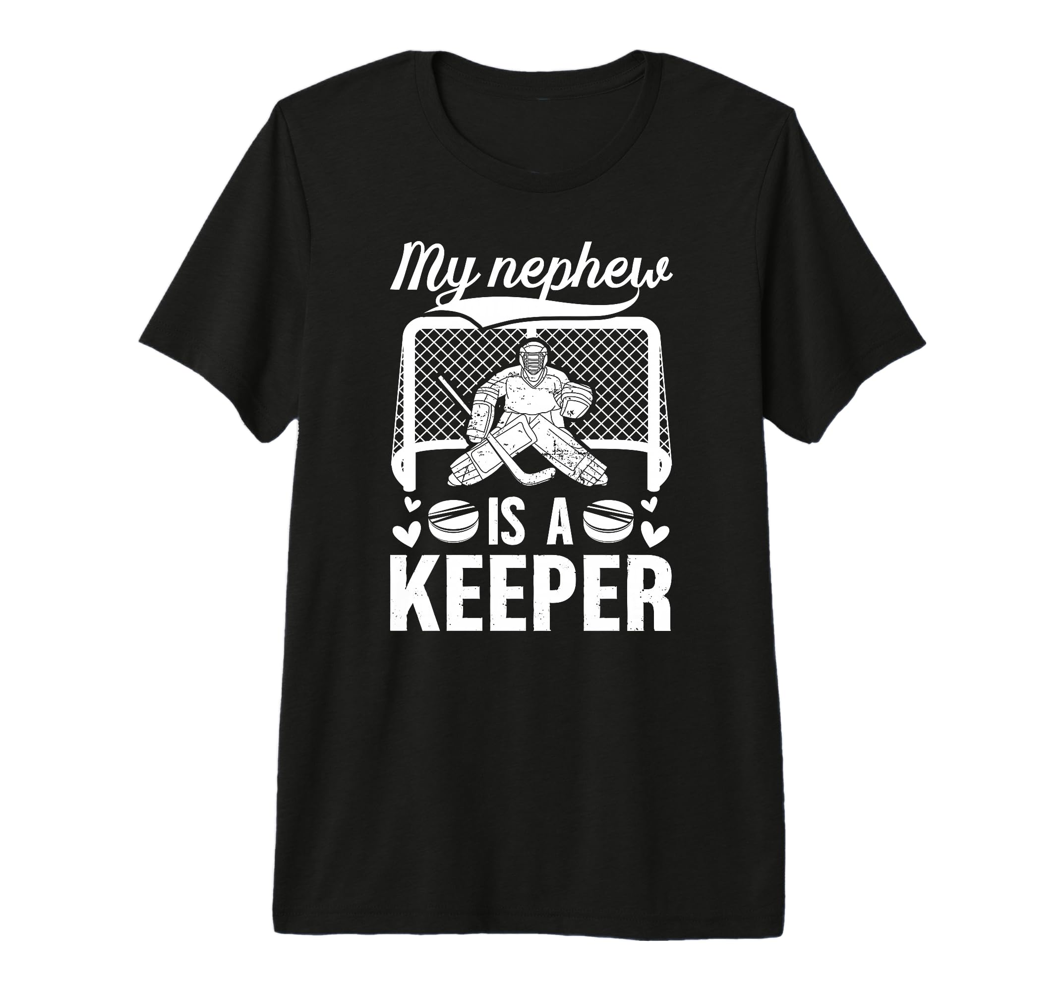 My Nephew Hockey Keeper Aunt Hockey T-Shirt - Minimalist Print for Adults - T-Shirt, Sweatshirt, Hoodie