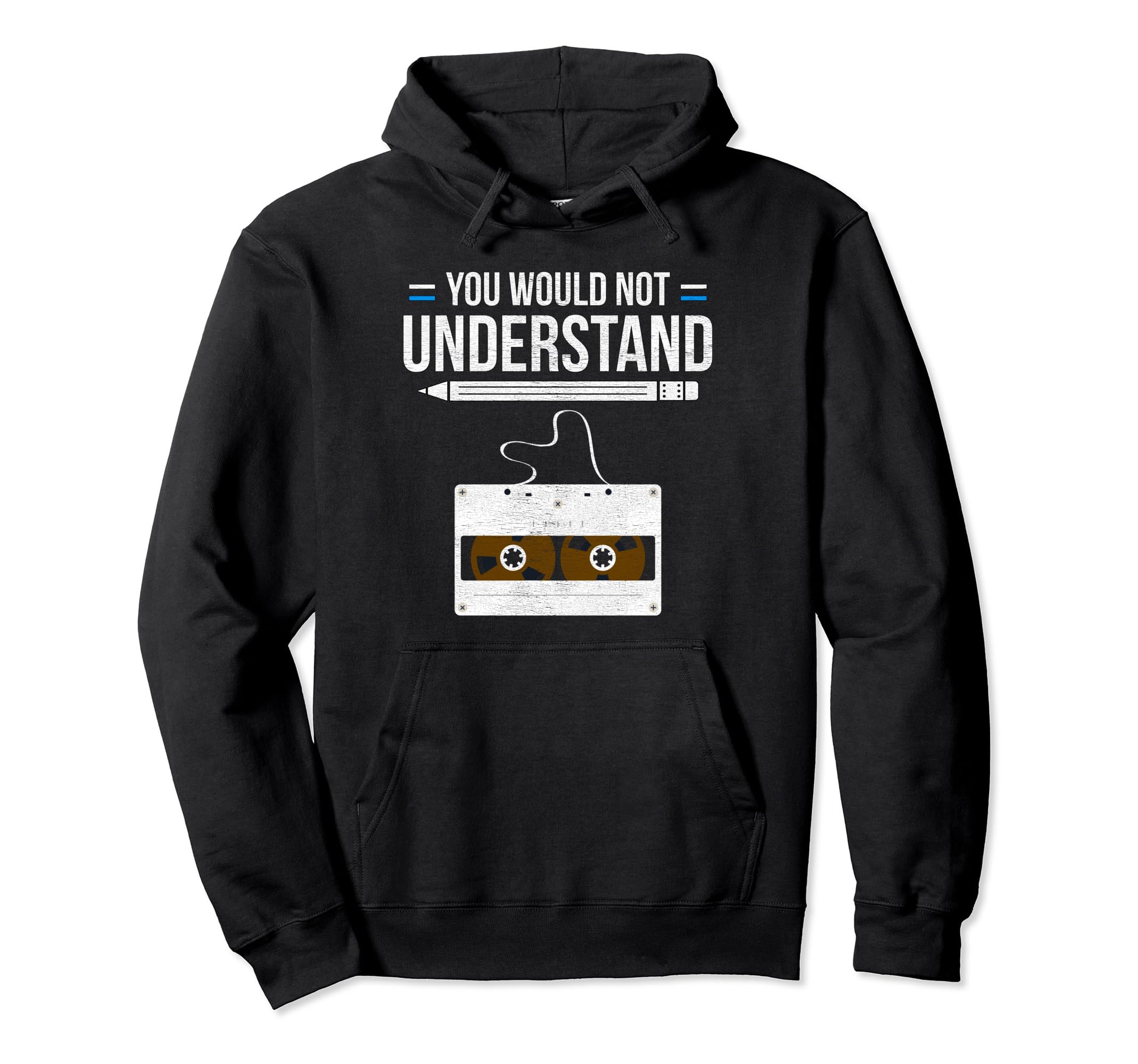 Cassette Tape Music Hoodie - Graphic Print for Adults - T-Shirt, Sweatshirt, Hoodie