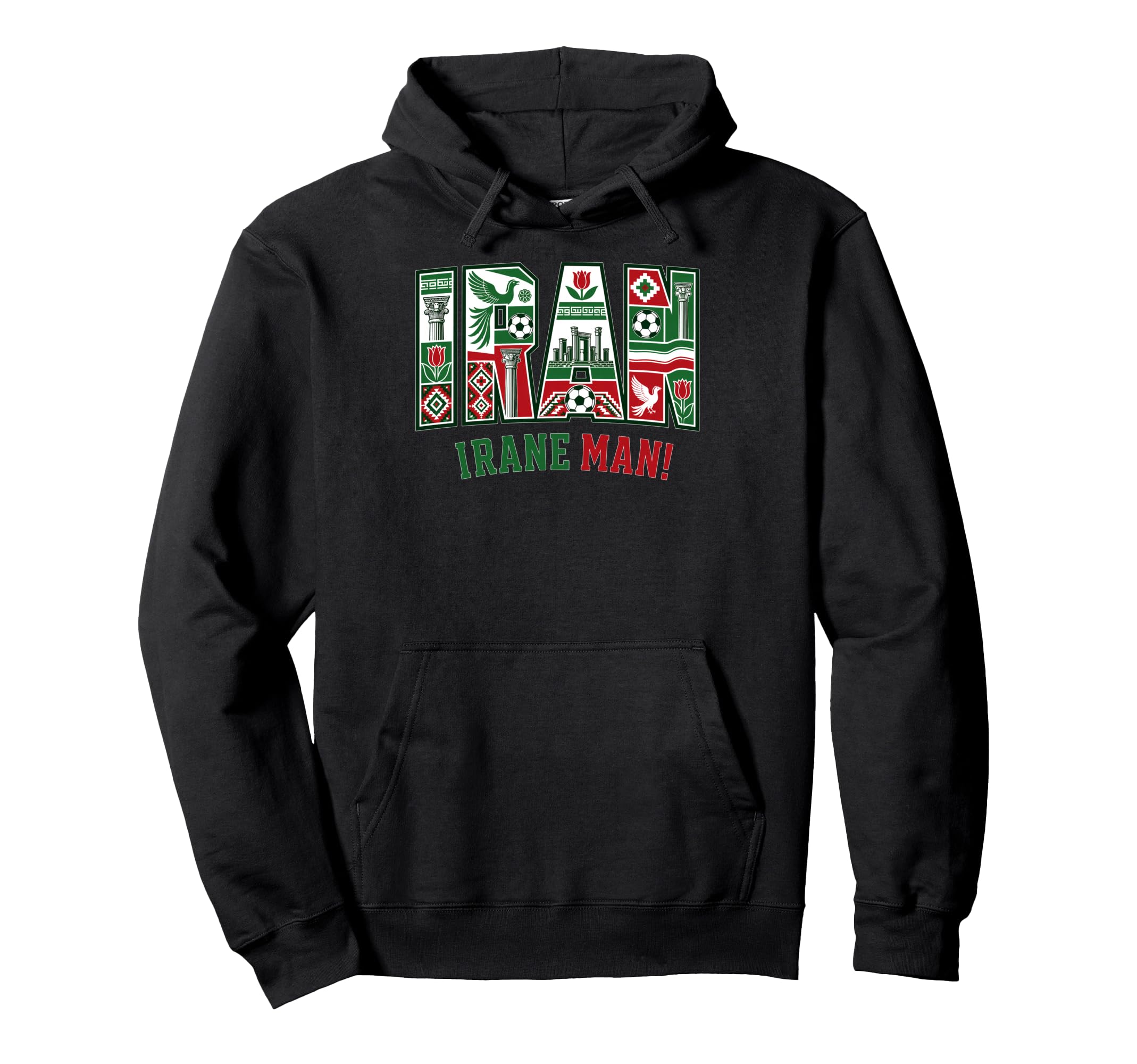 Iran Soccer 2026 Iranian Fans Hoodie - Graphic Print Men Women - T-Shirt, Sweatshirt, Hoodie
