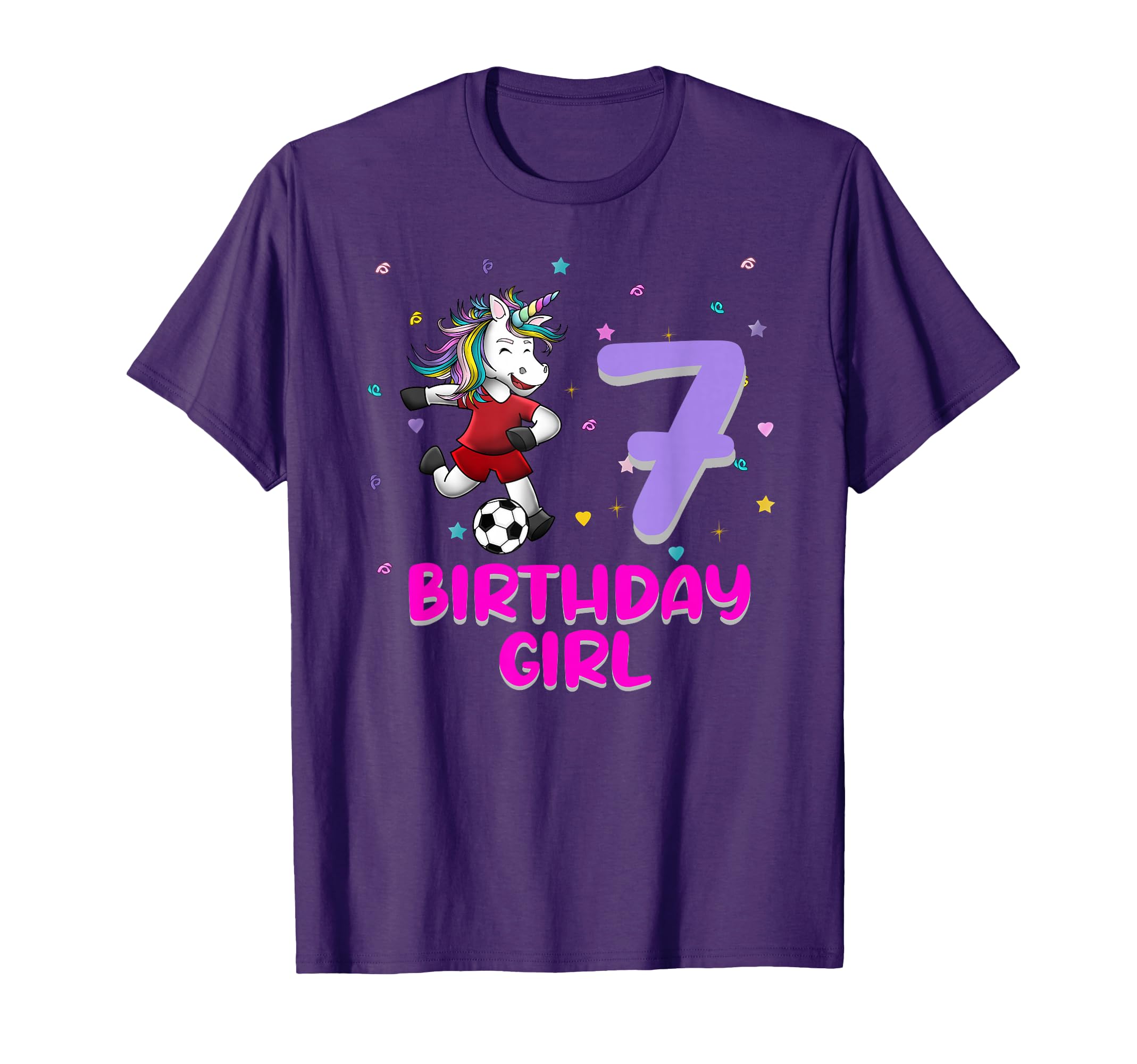 Unicorn Soccer 7Th Birthday Love Funny T-Shirt - Unique Graphic for Adults - T-Shirt, Sweatshirt, Hoodie