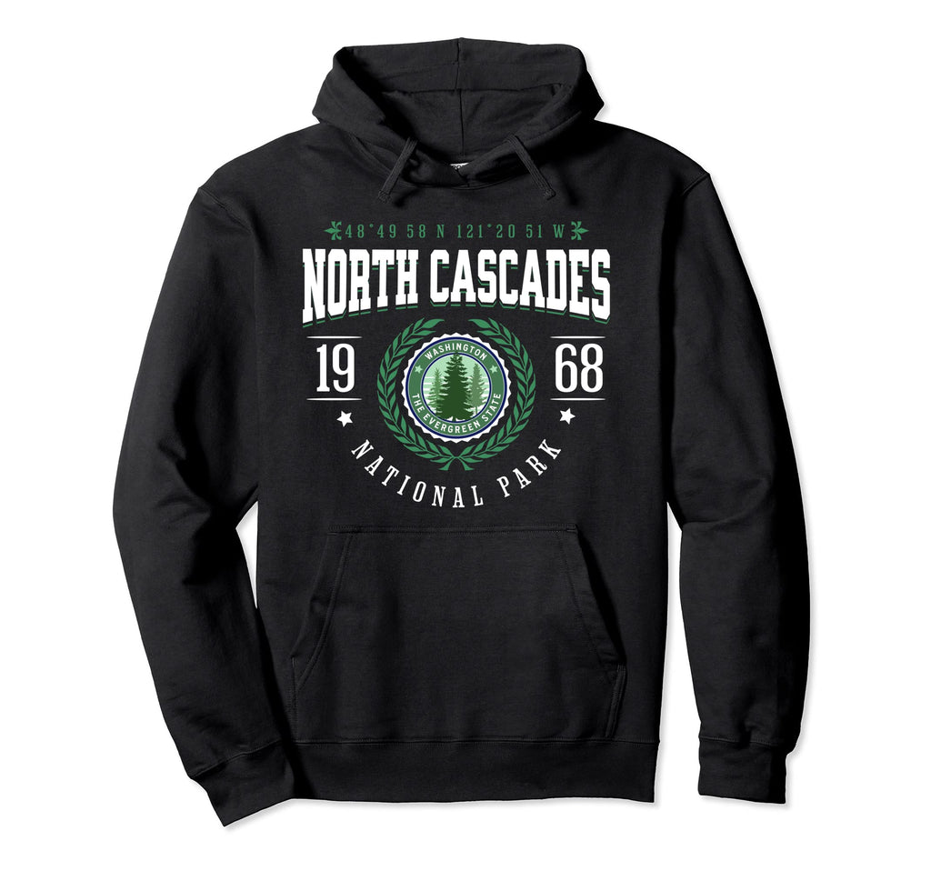 North Cascades National Park Washington Hoodie - Fun Novelty Design Unisex - T-Shirt, Sweatshirt, Hoodie