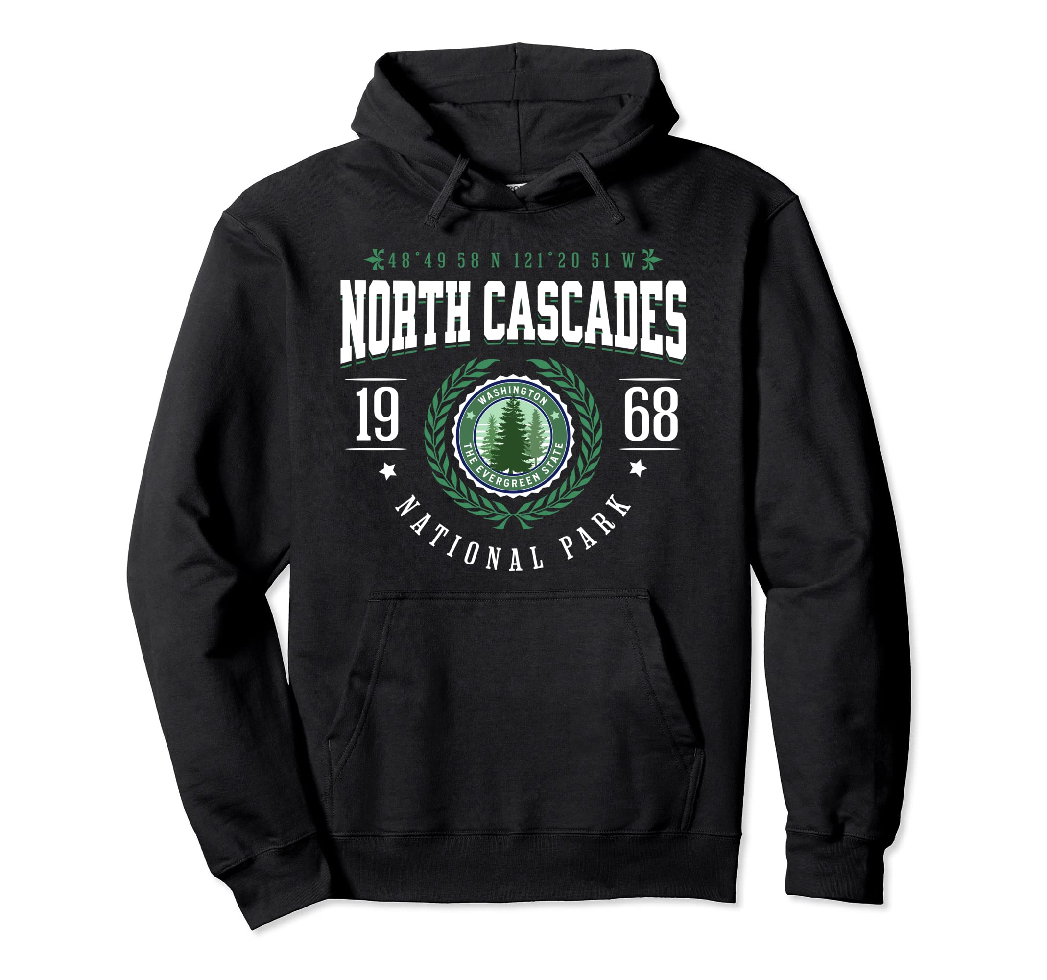 North Cascades National Park Washington Hoodie - Fun Novelty Design Unisex - T-Shirt, Sweatshirt, Hoodie