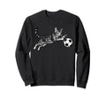 Soccer Cat Playing Ball Funny Sweatshirt - Casual Everyday Wear Unisex - T-Shirt, Sweatshirt, Hoodie