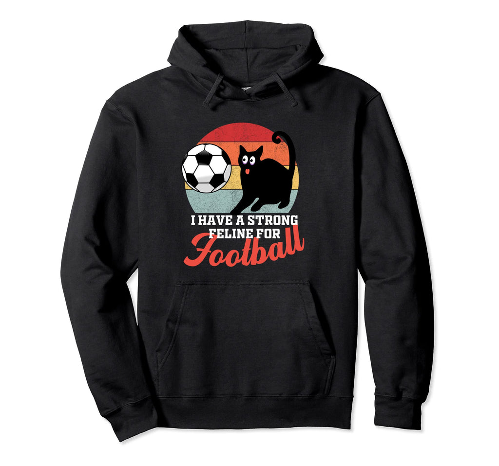 Football Cat Gifts Cat Owners Soccer Mums Hoodie - Minimalist Print Unisex - T-Shirt, Sweatshirt, Hoodie