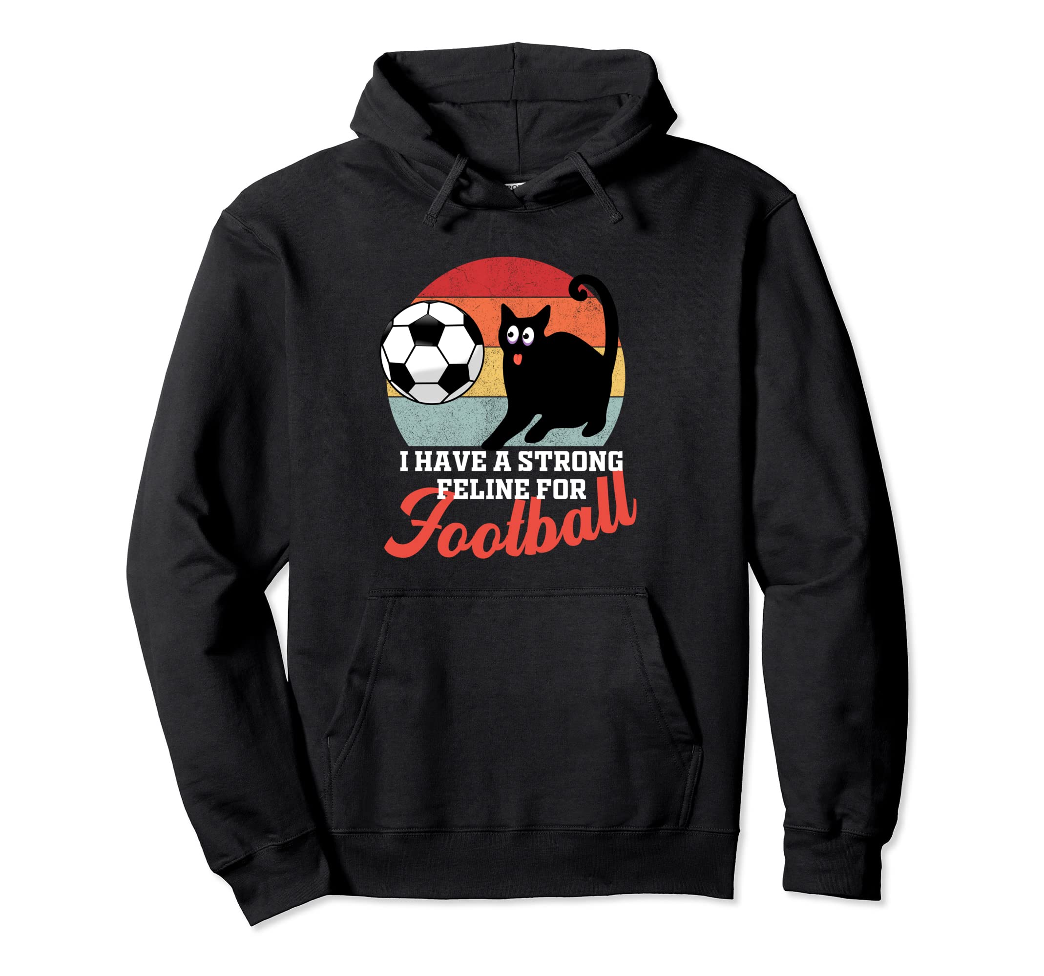 Football Cat Gifts Cat Owners Soccer Mums Hoodie - Minimalist Print Unisex - T-Shirt, Sweatshirt, Hoodie