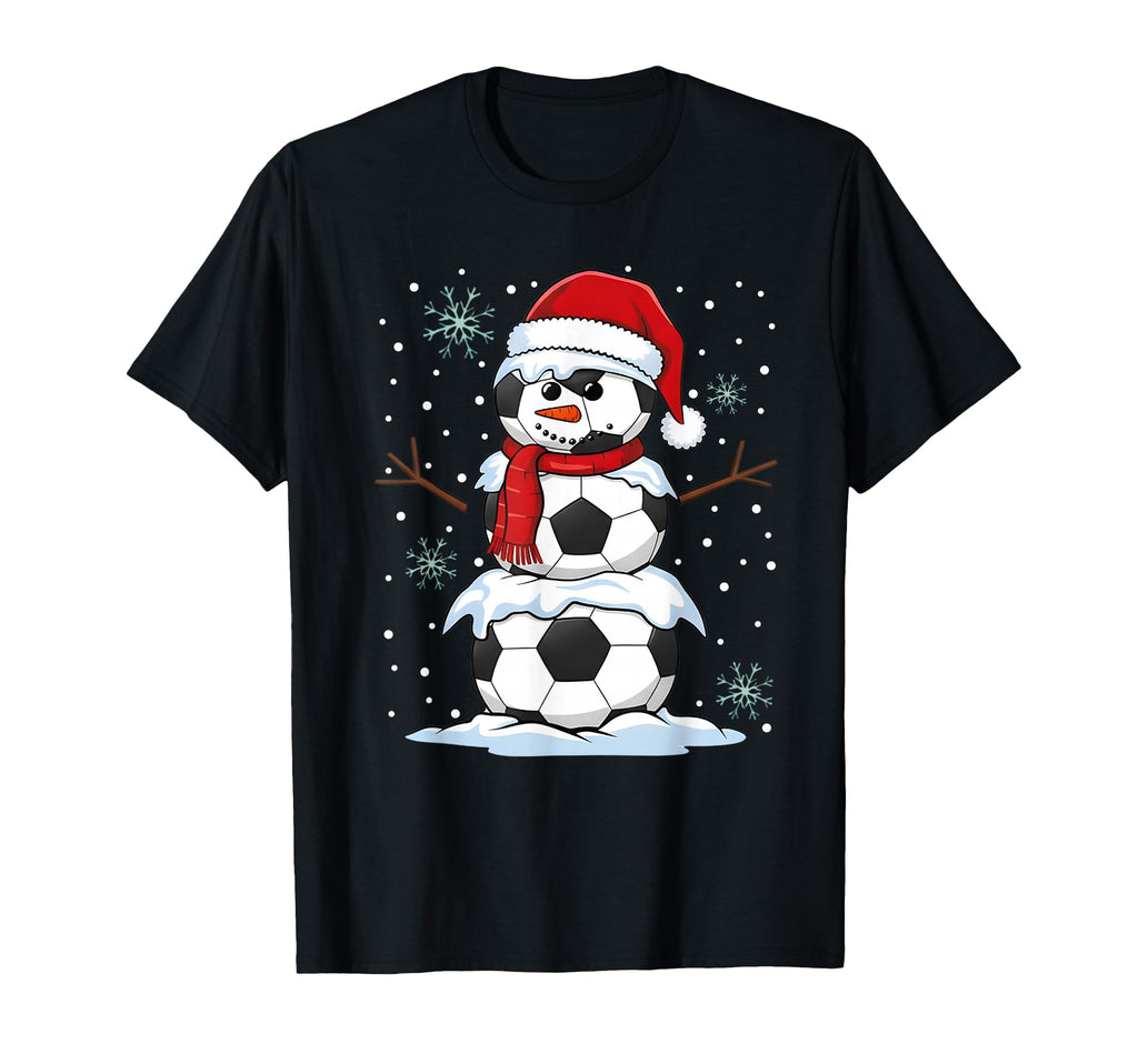 Soccer Ball Funny Snowman Pajamas T-Shirt - Graphic Print Unisex - T-Shirt, Sweatshirt, Hoodie