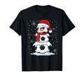 Soccer Ball Funny Snowman Pajamas T-Shirt - Graphic Print Unisex - T-Shirt, Sweatshirt, Hoodie