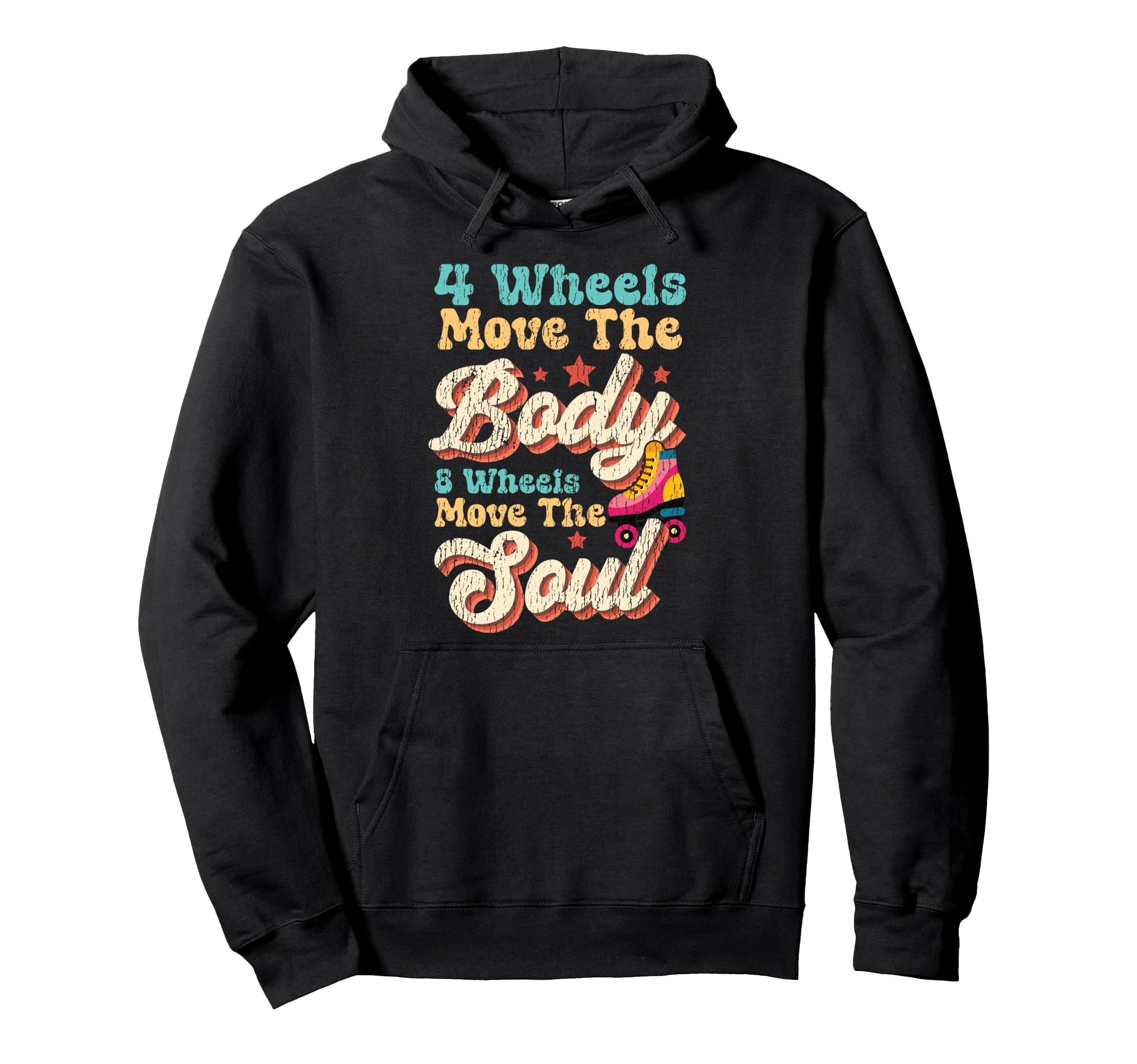 Roller Skating Skate 1970S 4 Wheels Move Hoodie - Novelty Apparel Unisex - T-Shirt, Sweatshirt, Hoodie