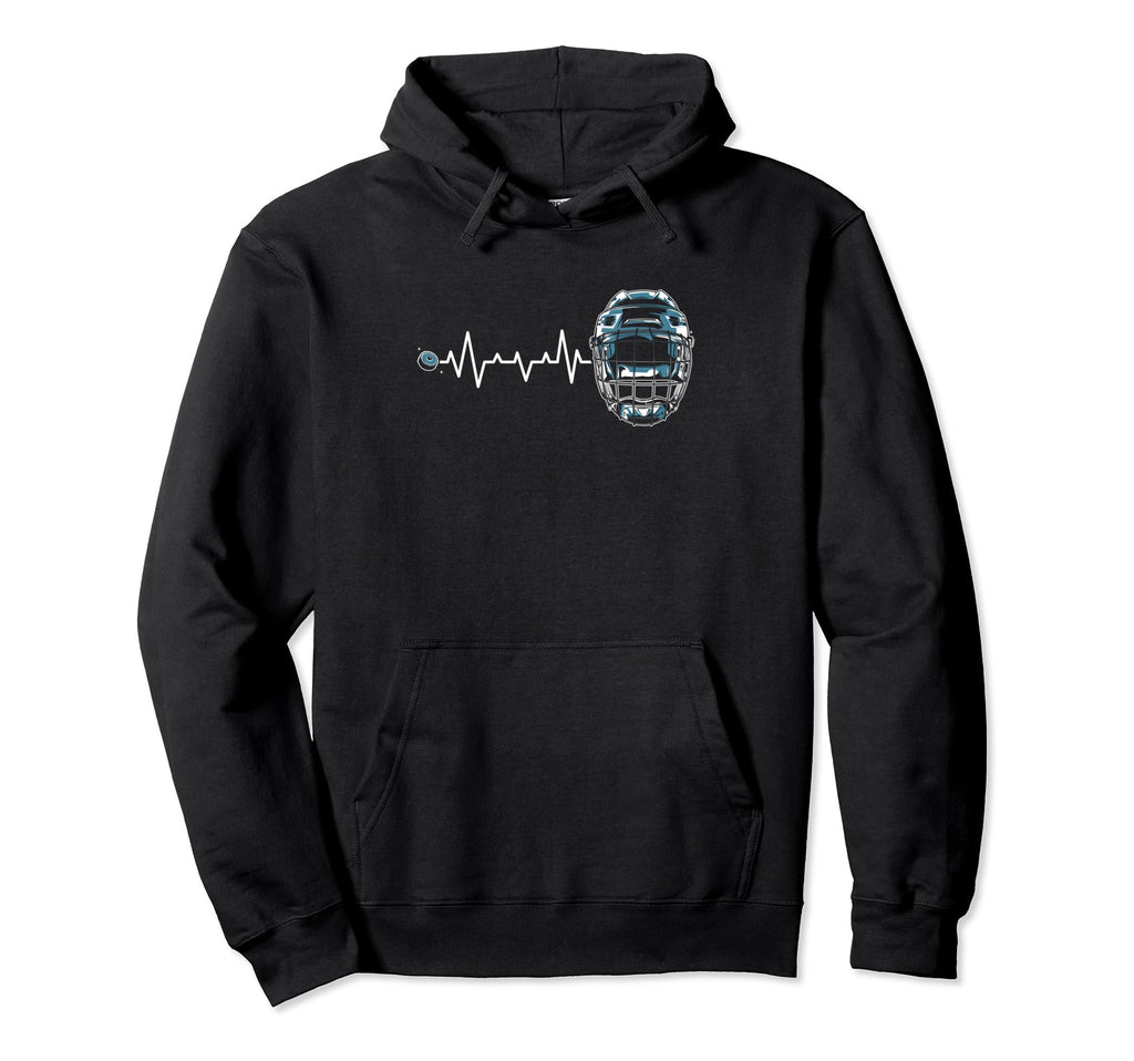 Ice Hockey Goalie Goalkeeper Ekg Hockey Hoodie - Novelty Apparel Men Women - T-Shirt, Sweatshirt, Hoodie