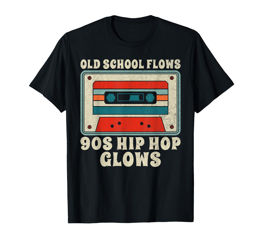 Old School Flows 90S Hip Hop Glow 90S T-Shirt - Trendy Graphic for Adults - T-Shirt, Sweatshirt, Hoodie