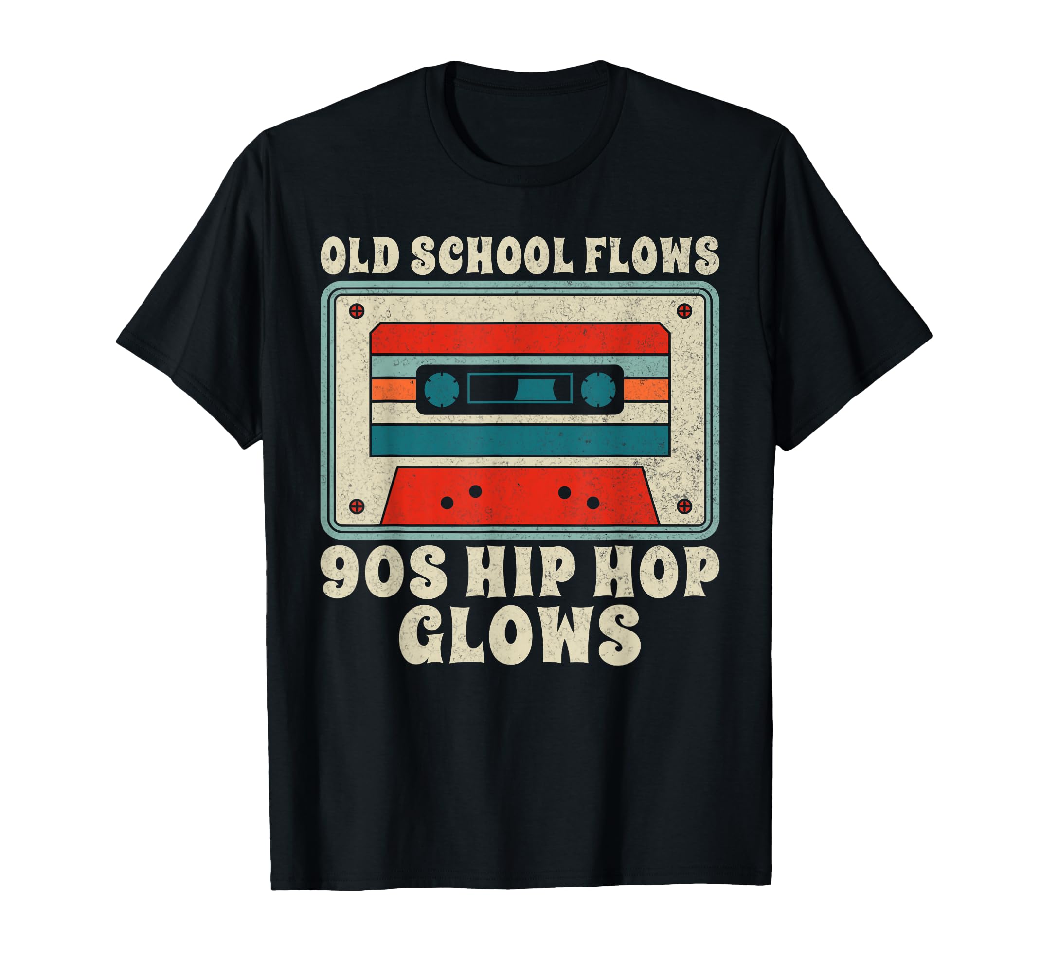 Old School Flows 90S Hip Hop Glow 90S T-Shirt - Trendy Graphic for Adults - T-Shirt, Sweatshirt, Hoodie