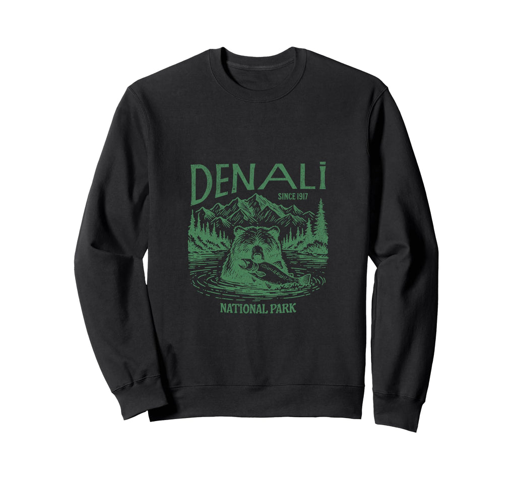 Denali Alaska National Park Sweatshirt - Minimalist Print Men Women - T-Shirt, Sweatshirt, Hoodie