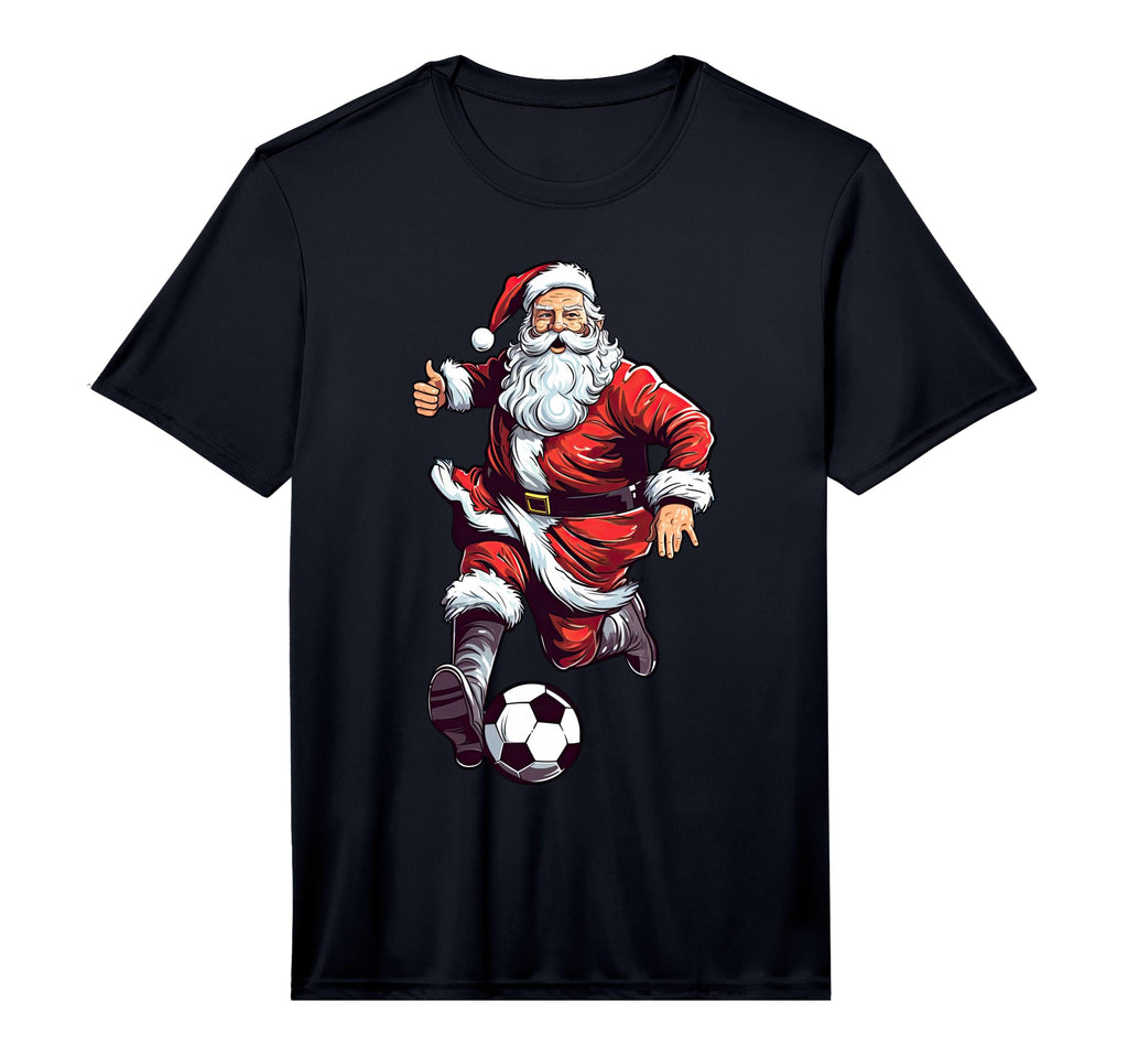 Santa Claus Playing Soccer Ball Soccer T-Shirt - Graphic Print Unisex - T-Shirt, Sweatshirt, Hoodie