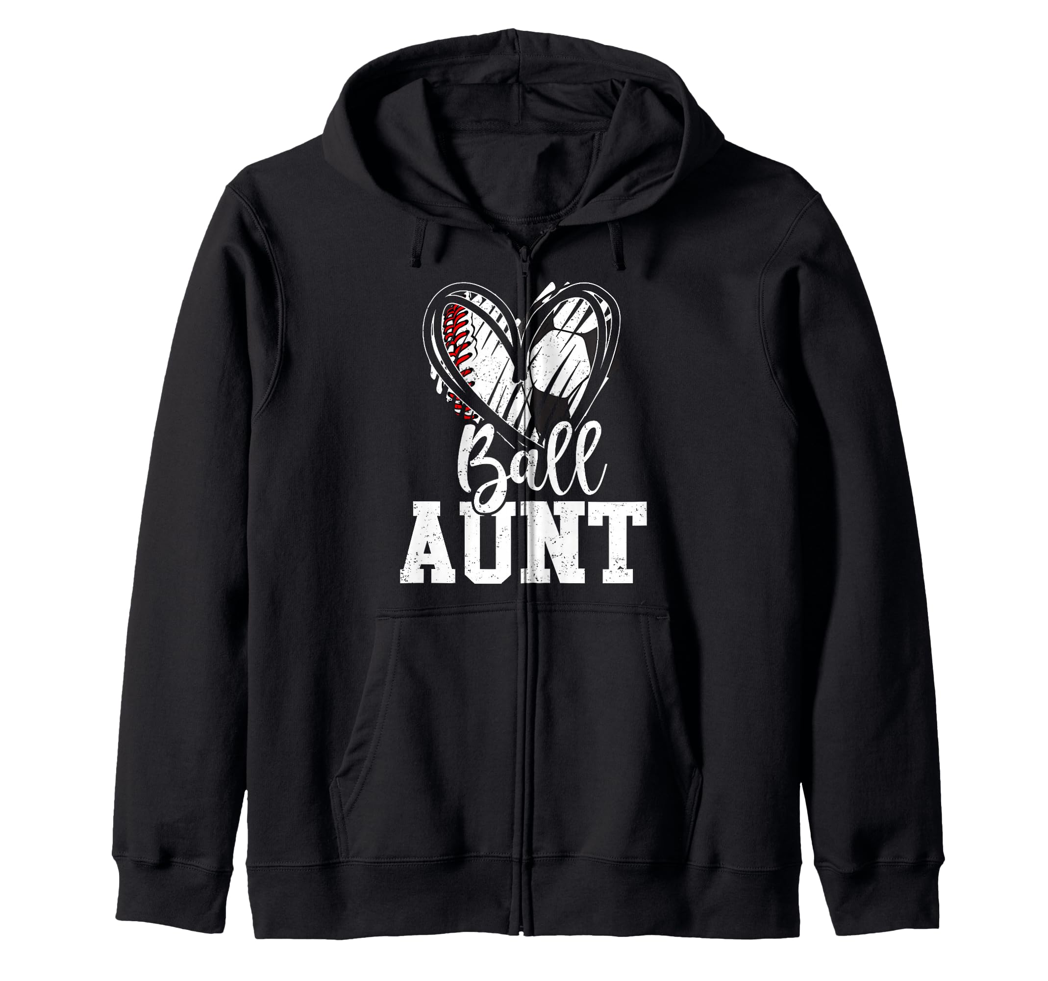 Ball Aunt Heart Baseball Soccer Ball T-Shirt - Fun Novelty Design Unisex - T-Shirt, Sweatshirt, Hoodie