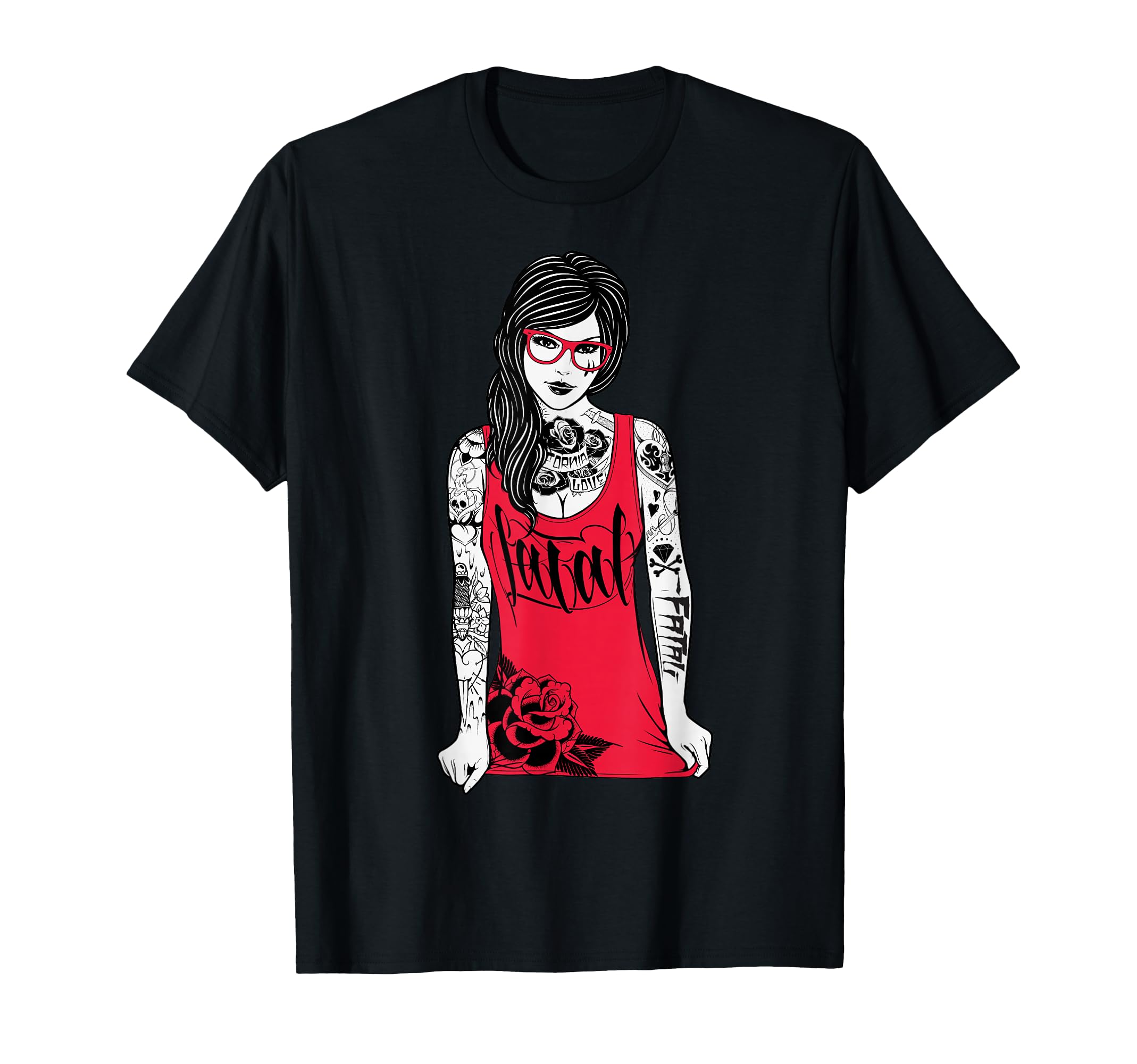 Fatal Hipster Adults Black Small T-Shirt - Aesthetic Graphic Men Women - T-Shirt, Sweatshirt, Hoodie