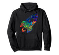 Psychedelic Rocket Ship Colorful 60S Hoodie - Novelty Apparel for Adults - T-Shirt, Sweatshirt, Hoodie