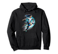 Fierce Striker Dynamic Soccer Action Hoodie - Fun Novelty Design for Adults - T-Shirt, Sweatshirt, Hoodie