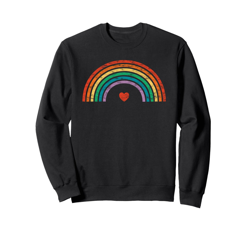 Rainbow Pride Lgbtq Sweatshirt - Unique Graphic Unisex - T-Shirt, Sweatshirt, Hoodie