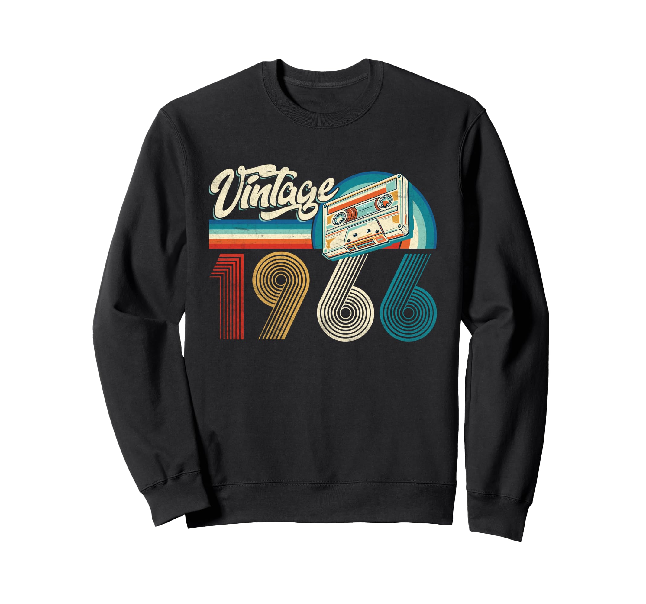 1966 60Th Birthday Cassette Tape 60 Sweatshirt - Graphic Print Unisex - T-Shirt, Sweatshirt, Hoodie