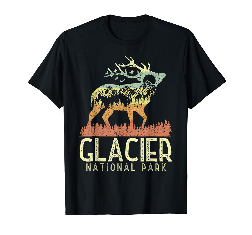 Glacier National Park Mountain Gift T-Shirt - Minimalist Print Men Women - T-Shirt, Sweatshirt, Hoodie