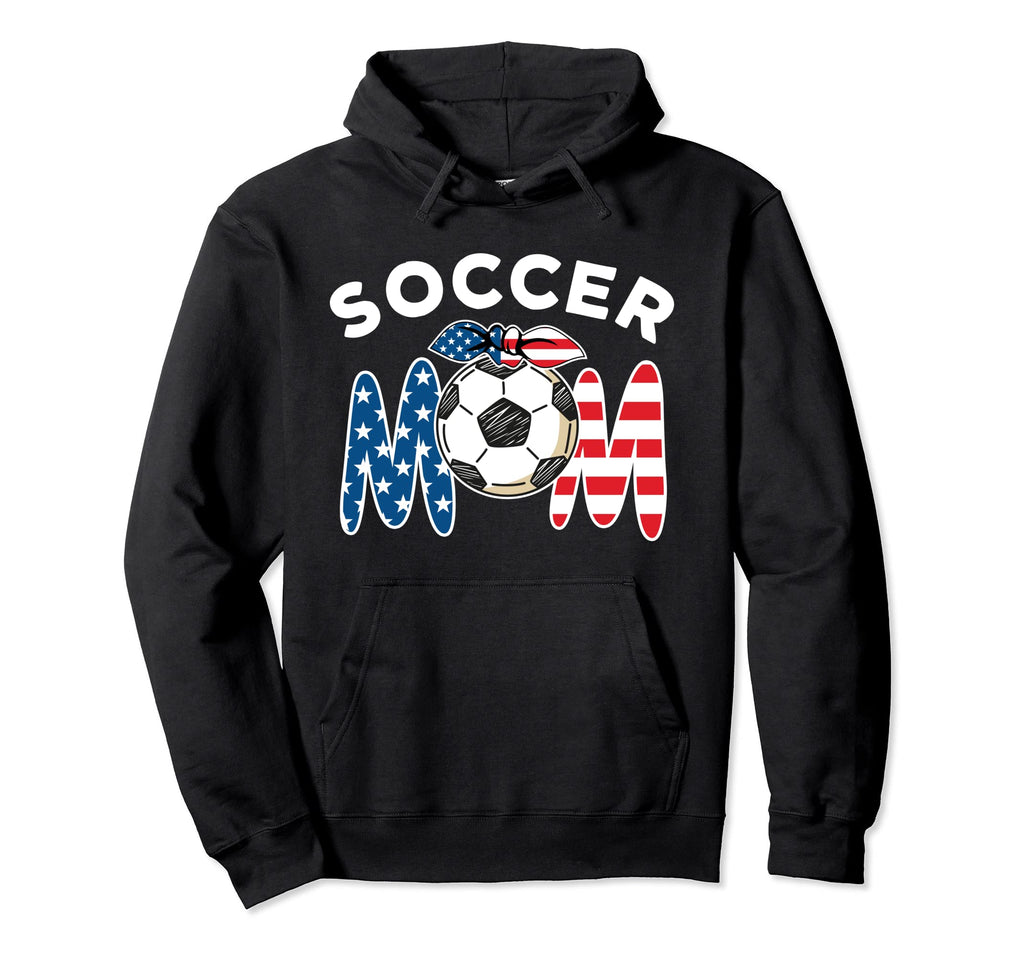 Soccer Mom Labor Day American Flag Funny Hoodie - Unique Graphic for Adults - T-Shirt, Sweatshirt, Hoodie