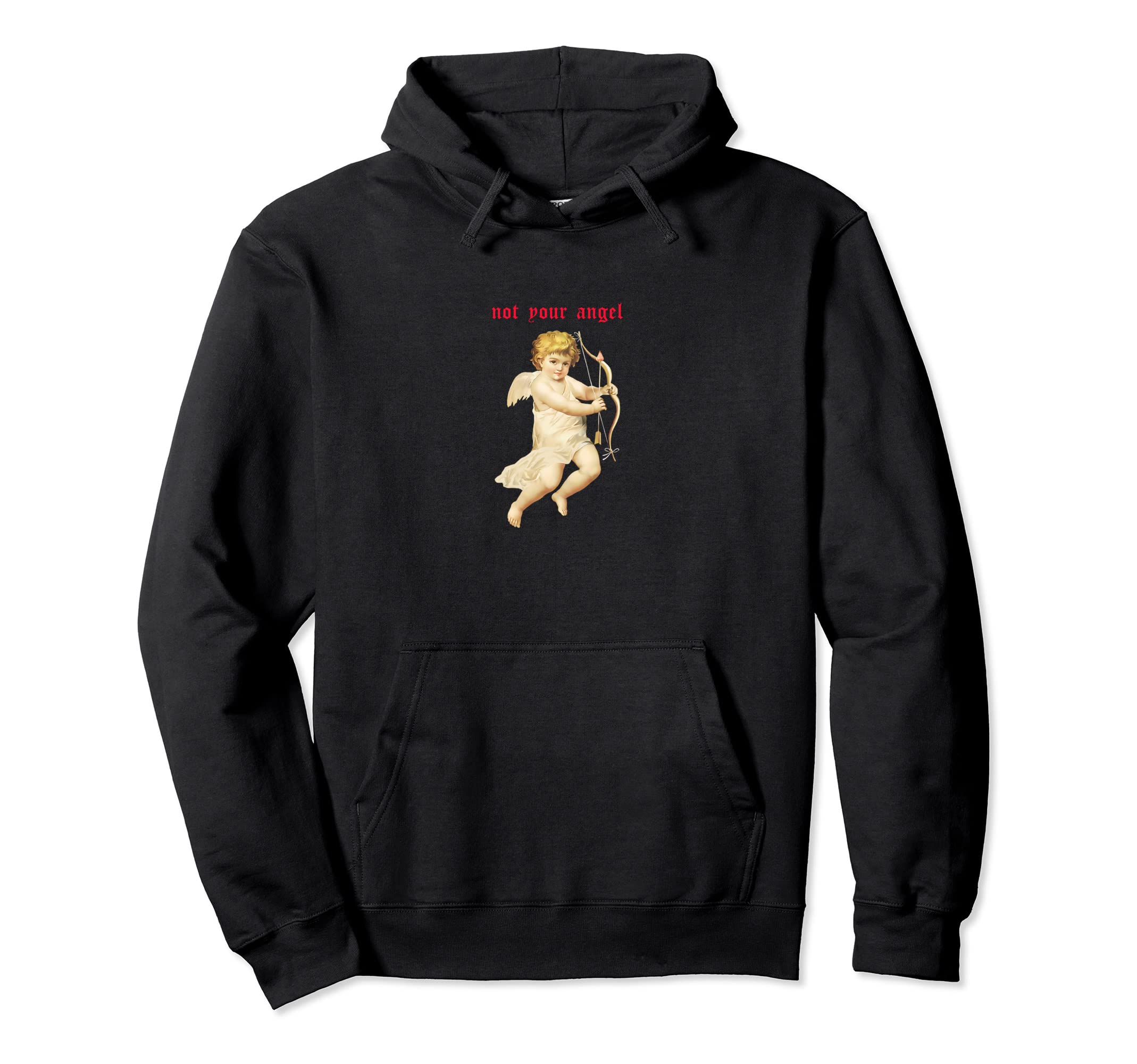 Not Your Angel Aesthetic Soft Grunge Hoodie - Custom Art Print for Adults - T-Shirt, Sweatshirt, Hoodie