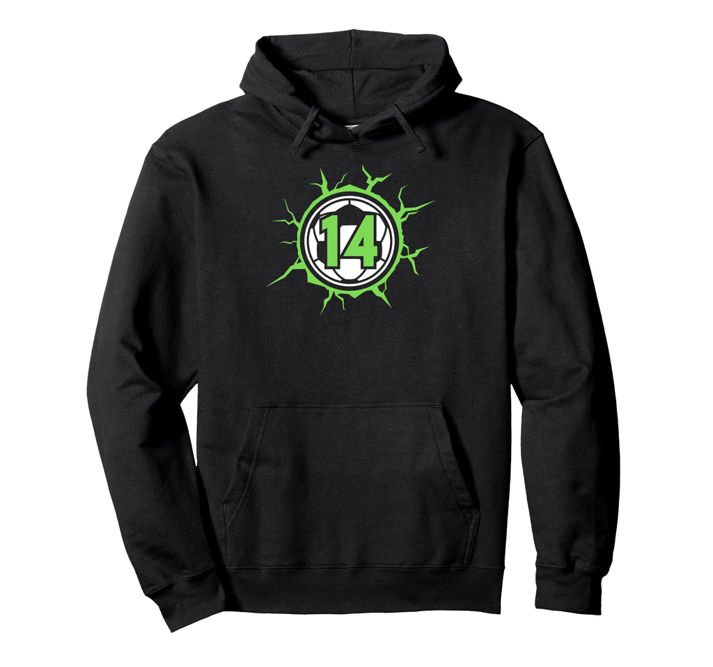 Soccer 14Th Birthday 14 Year Old Soccer Hoodie - Graphic Print for Adults - T-Shirt, Sweatshirt, Hoodie