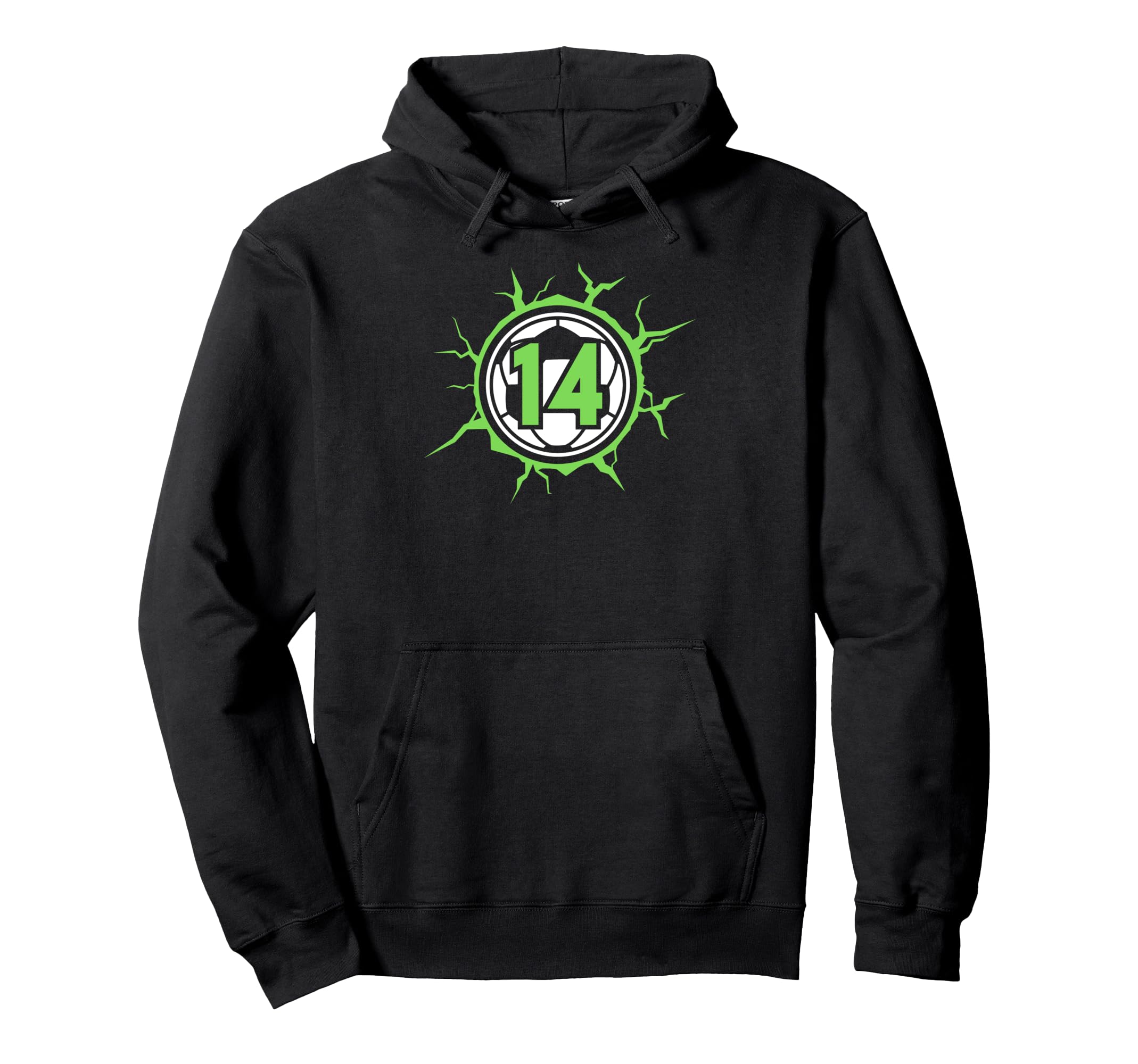 Soccer 14Th Birthday 14 Year Old Soccer Hoodie - Graphic Print for Adults - T-Shirt, Sweatshirt, Hoodie
