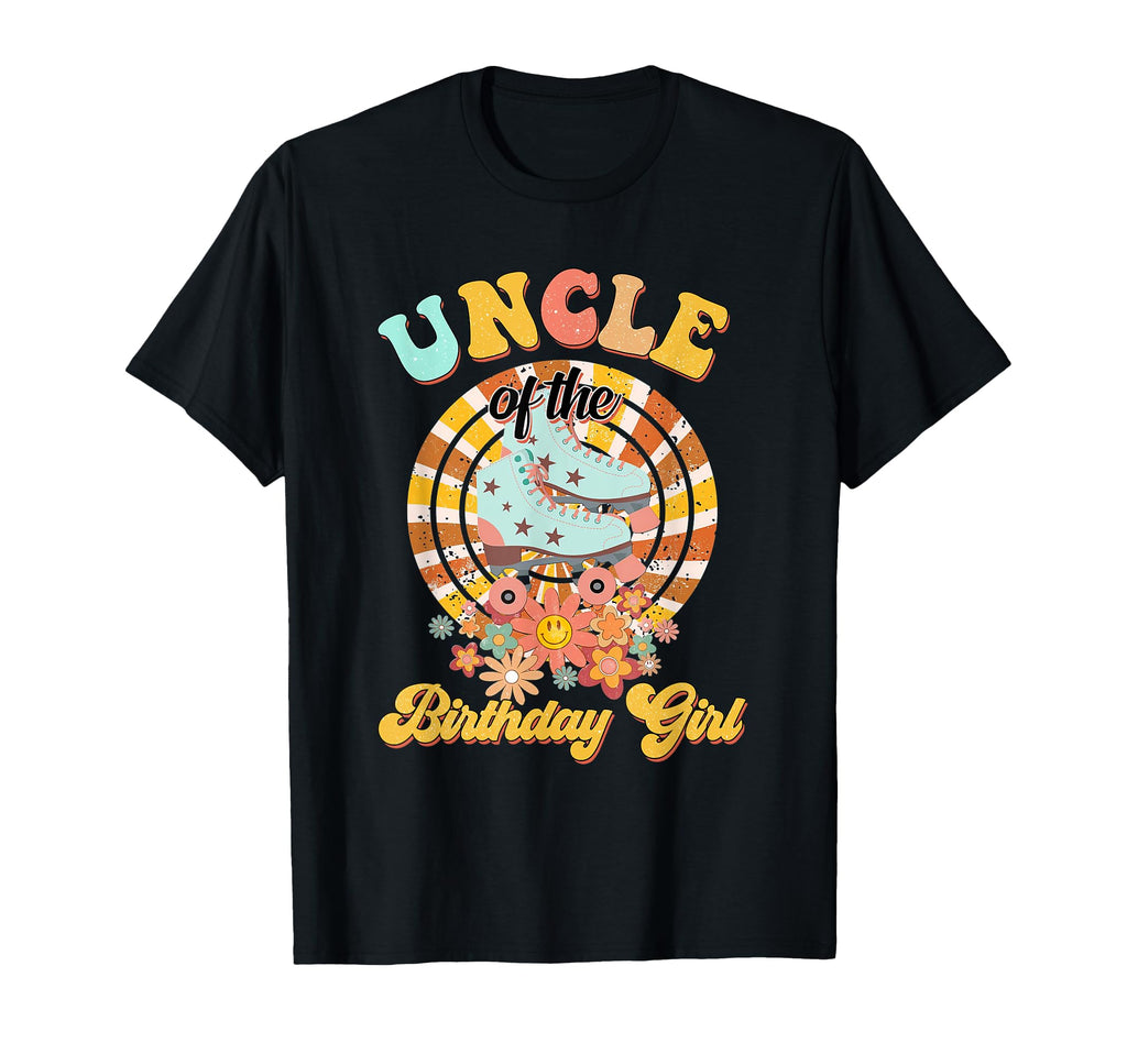 Mens Uncle Birthday Rolling Skate Groovy T-Shirt - Graphic Print Men Women - T-Shirt, Sweatshirt, Hoodie