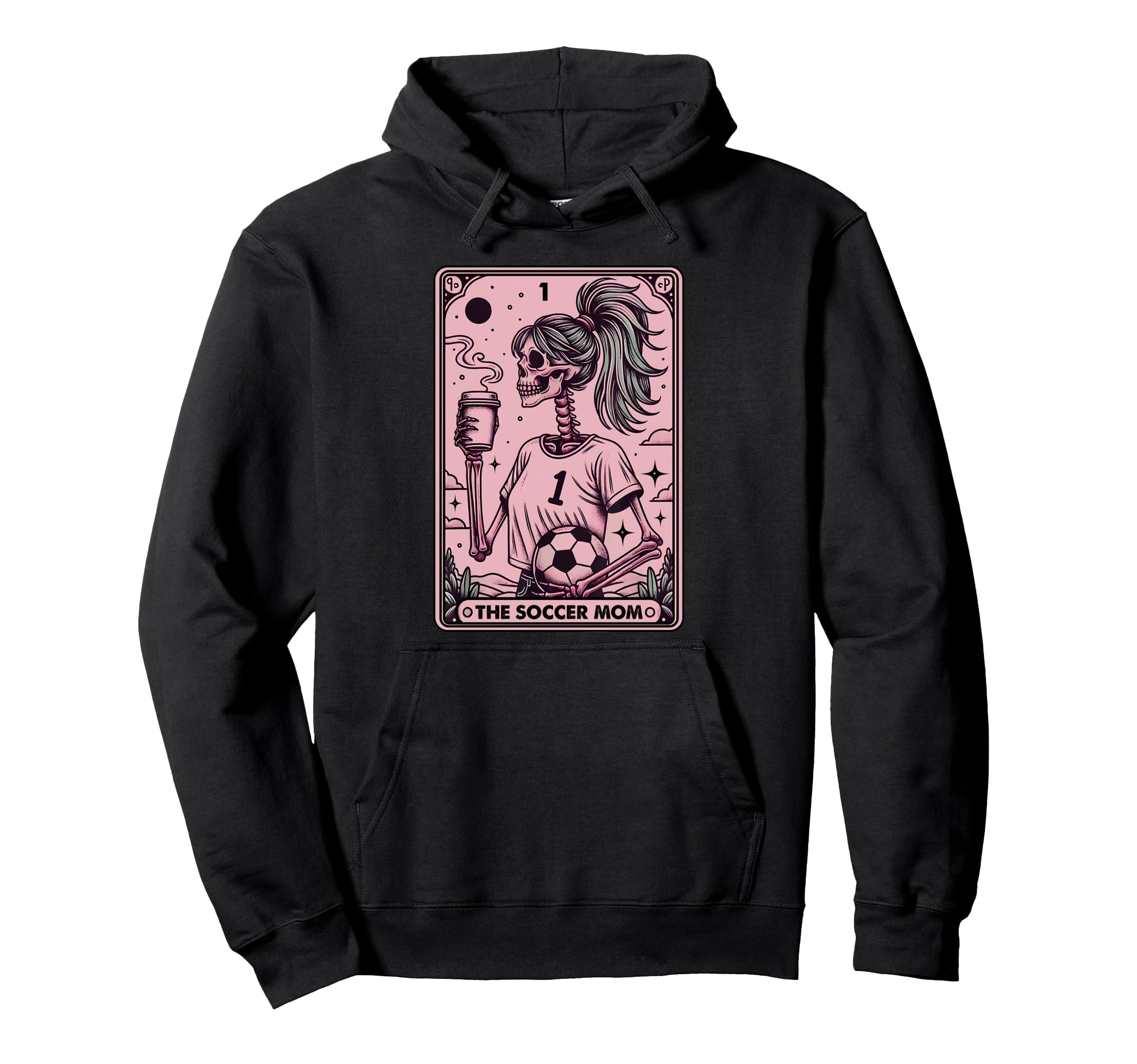 Womens Soccer Mom Tarot Card Funny Soccer Hoodie - Streetwear Style Unisex - T-Shirt, Sweatshirt, Hoodie
