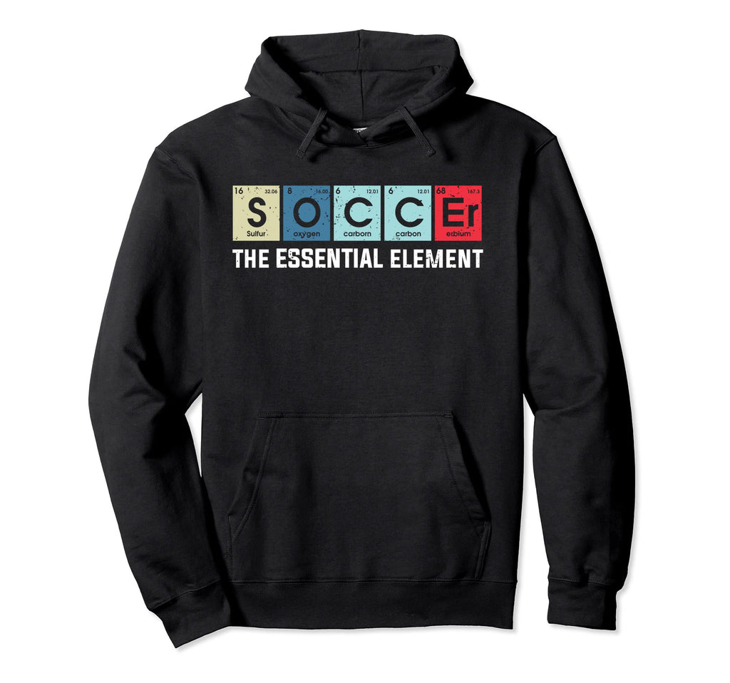 Soccer Element Periodic Table Funny Hoodie - Fun Novelty Design for Adults - T-Shirt, Sweatshirt, Hoodie