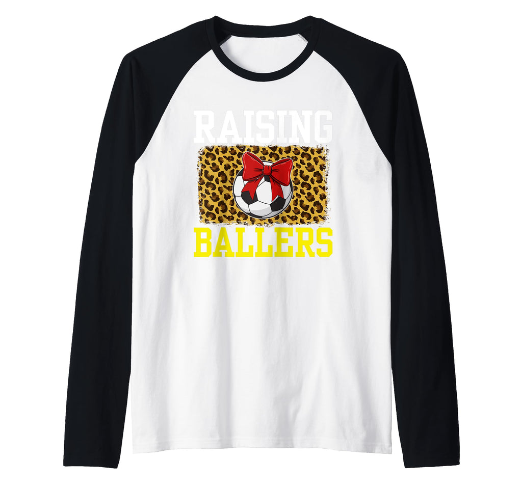 Raising Ballers Soccer Red Bow Ball Hoodie - Aesthetic Graphic Men Women - T-Shirt, Sweatshirt, Hoodie