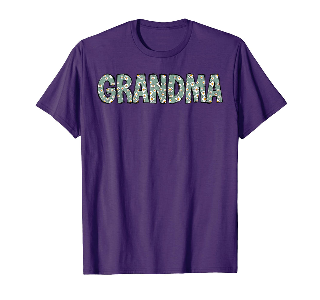 Grandma Colorful Flowers Groovy Daisy T-Shirt - Graphic Print for Adults - T-Shirt, Sweatshirt, Hoodie